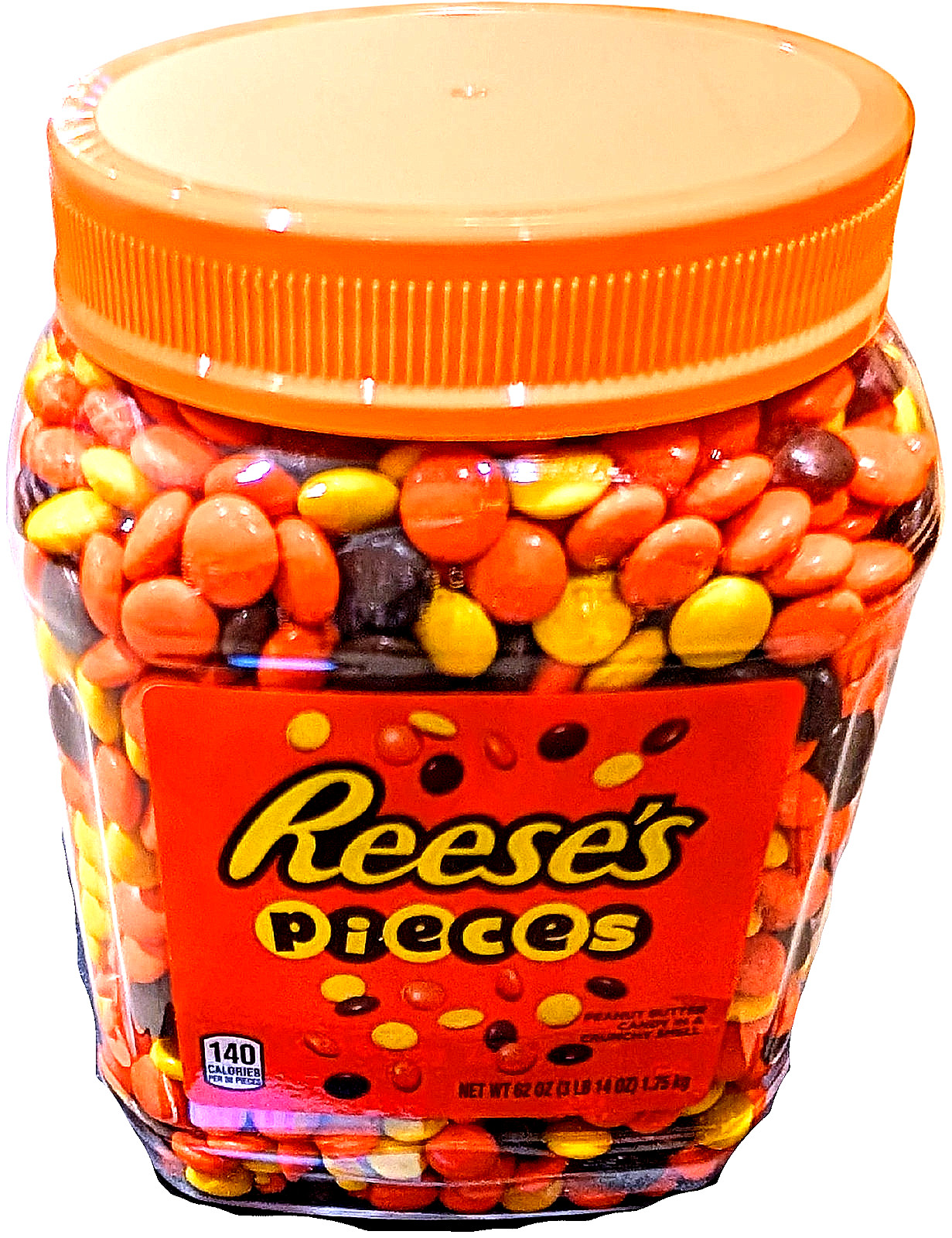 Hershey Reese’s Pieces Peanut Butter Candy 62 Ounce Jar EXP 10/2026
