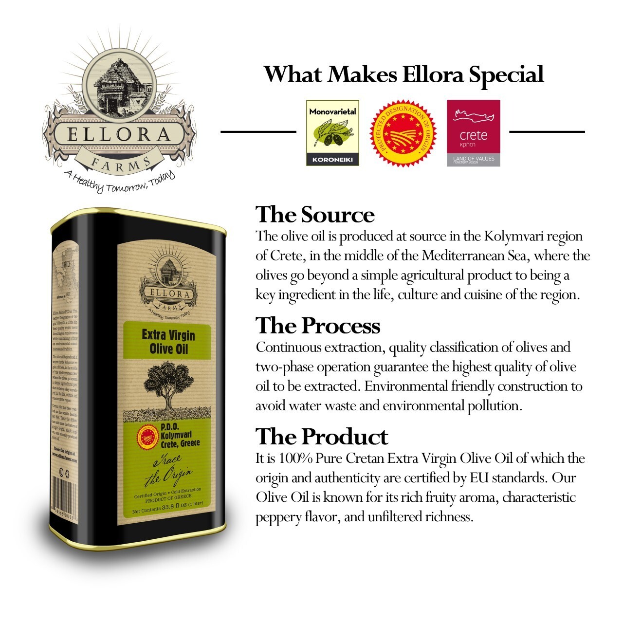 Single Estate PDO Greek Extra Virgin Olive Oil, Global Gold Awards, 33.8oz X 2
