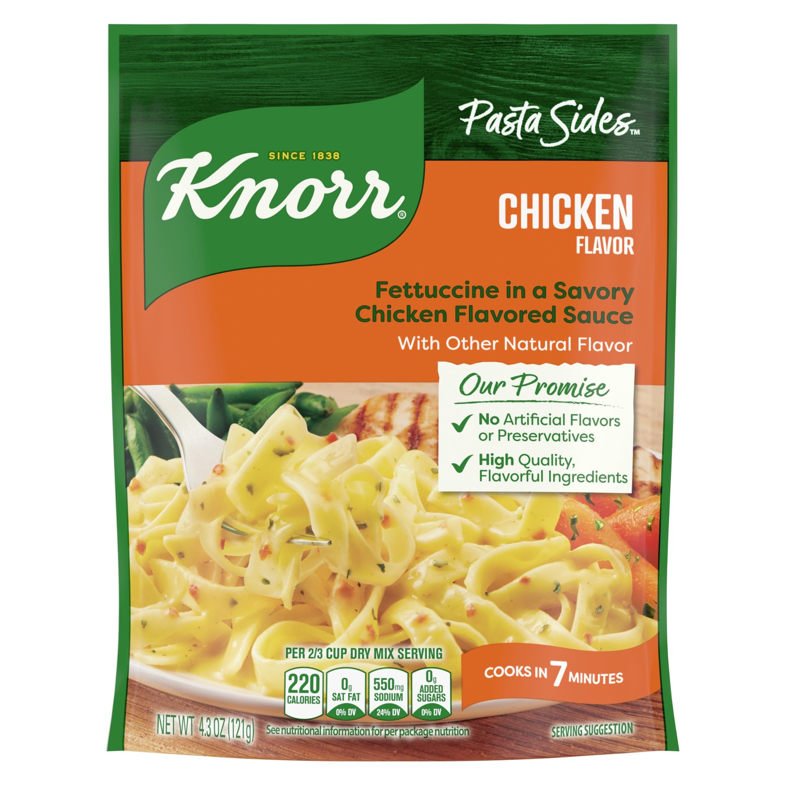 Knorr Pasta Sides Chicken Fettuccine For Delicious Quick Pasta Side Dishes 4.3oz