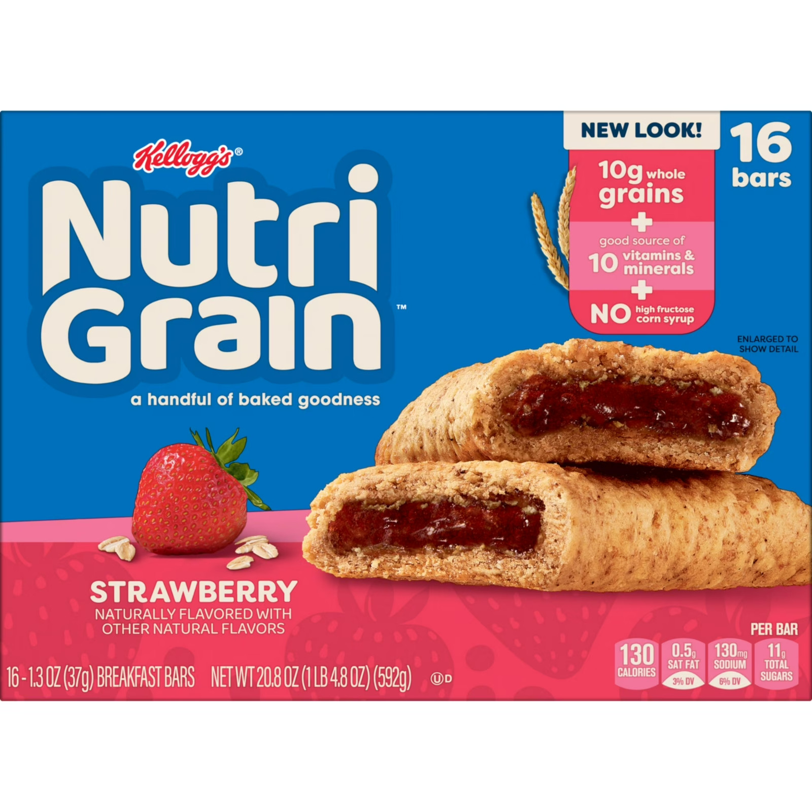 Kelloggs Nutri-Grain Strawberry Chewy Breakfast BarsMade with10g Whole Grain20oz