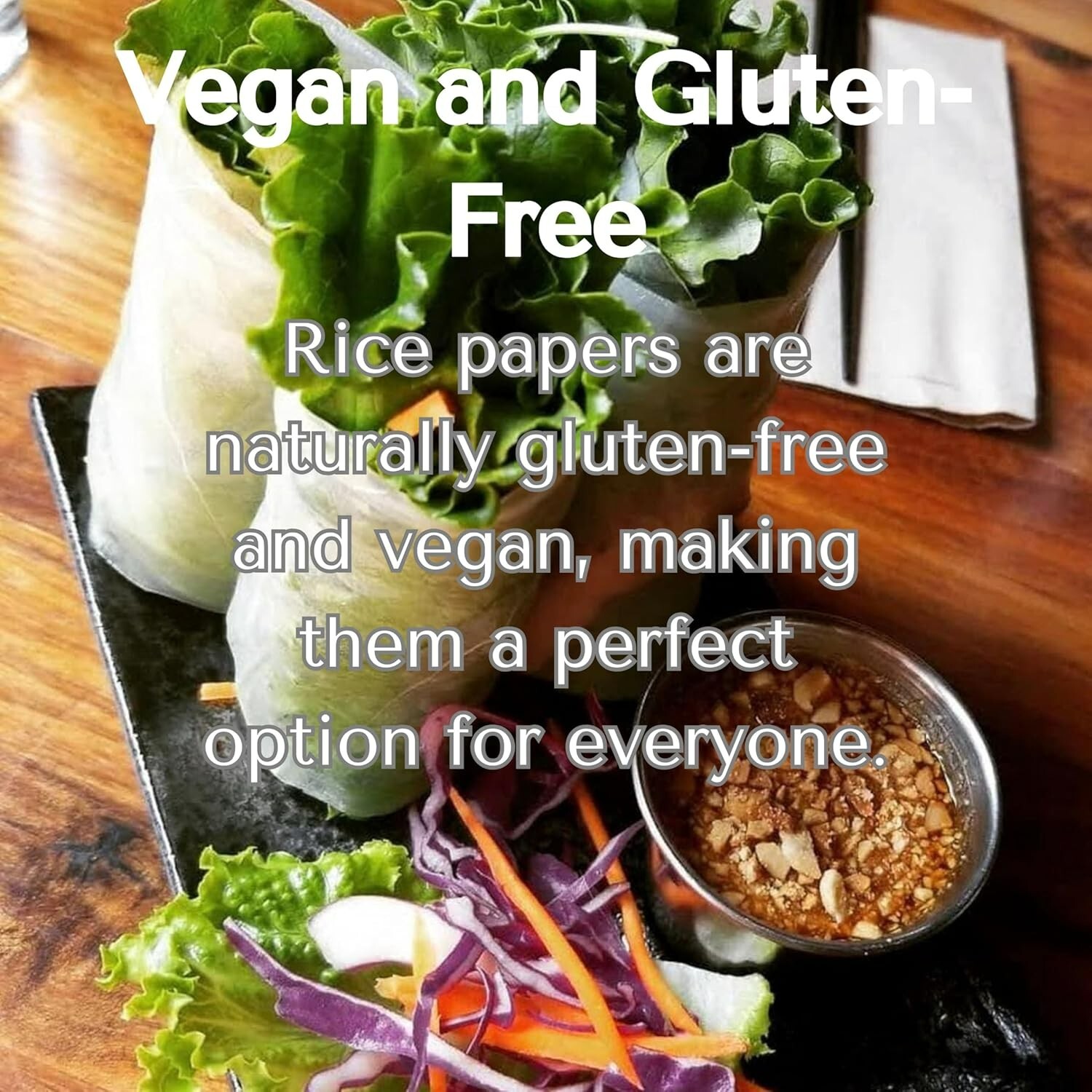 200G Organic Vietnamese Rice Paper Wrappers Gluten-Free, Vegan, Halal (22cm)