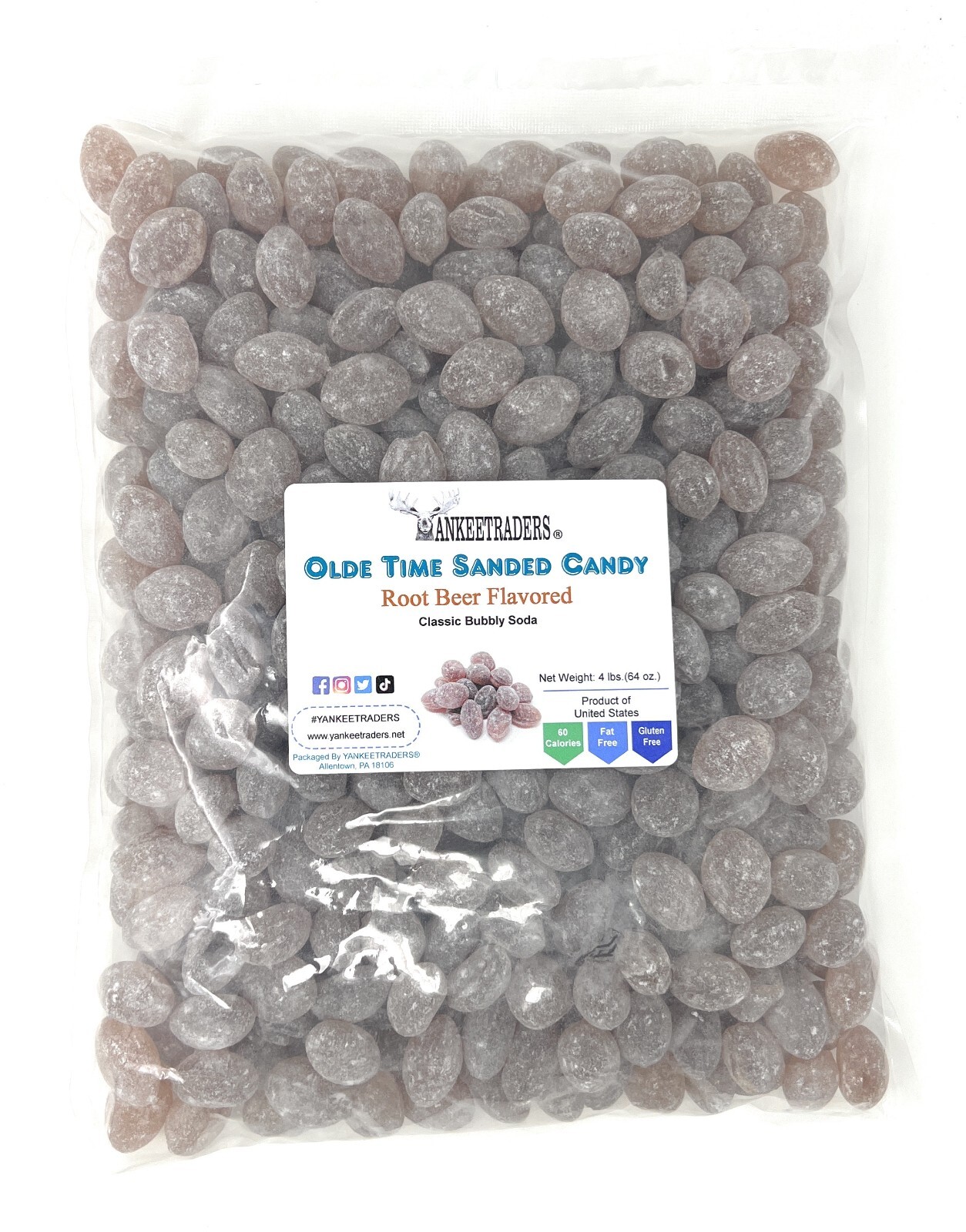 Olde Time Root Beer Sanded Hard Candy, 4 lbs. ~ YANKEETRADERS® ~ FREE SHIPPING
