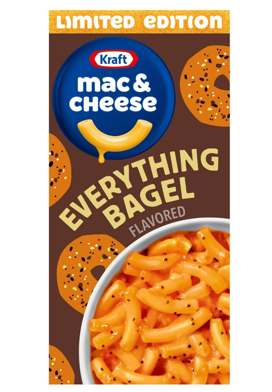 Limited Edition Kraft Everything Bagel Flavored Mac & Cheese Dinner 7.25oz Box