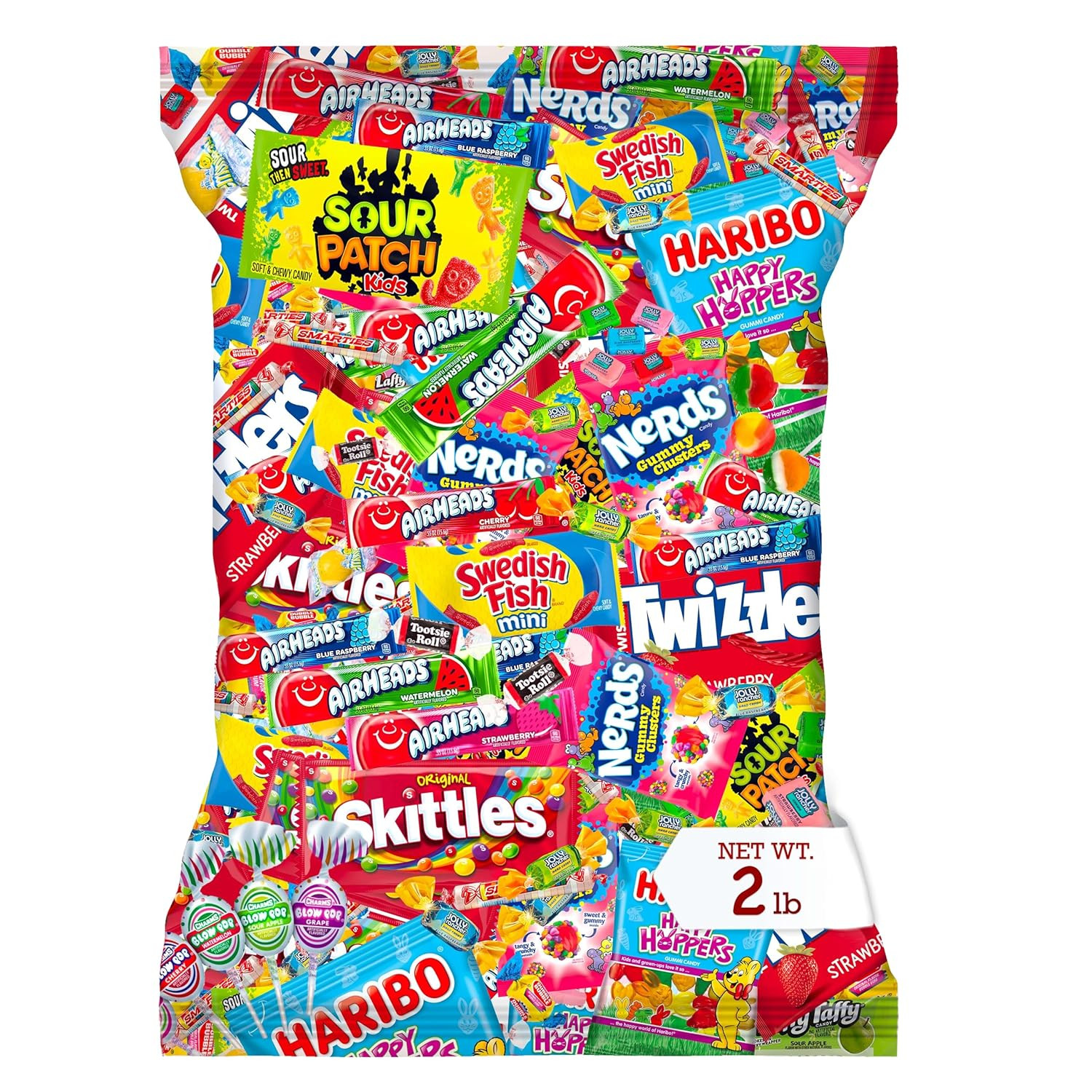 Bulk Candy Variety Pack – 2 Lb Bulk Individually Wrapped Candies for Piñata Fill