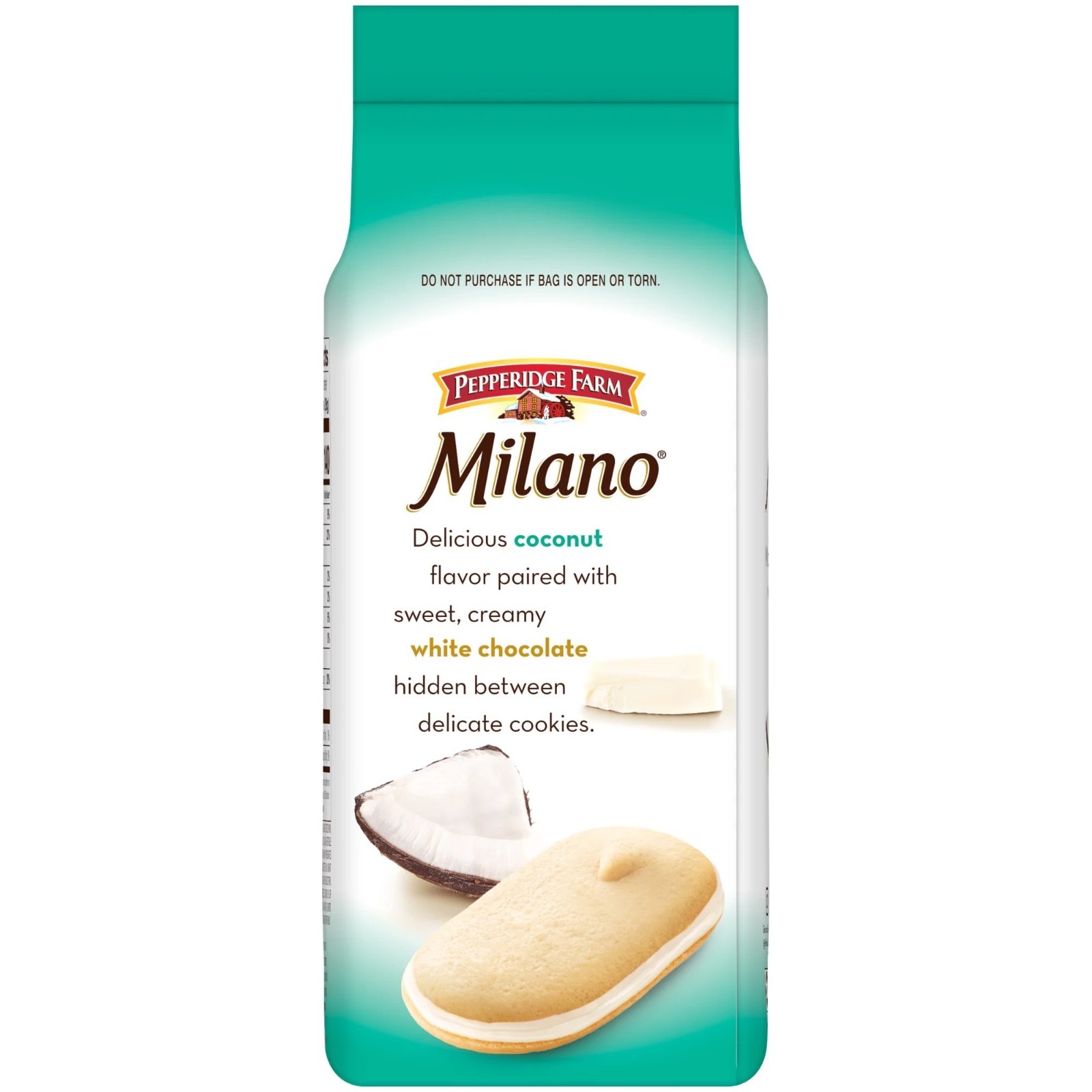 PEPPERIDGE FARM Milano Coconut White Chocolate Cookies 7 oz Bag New – 6 PACK
