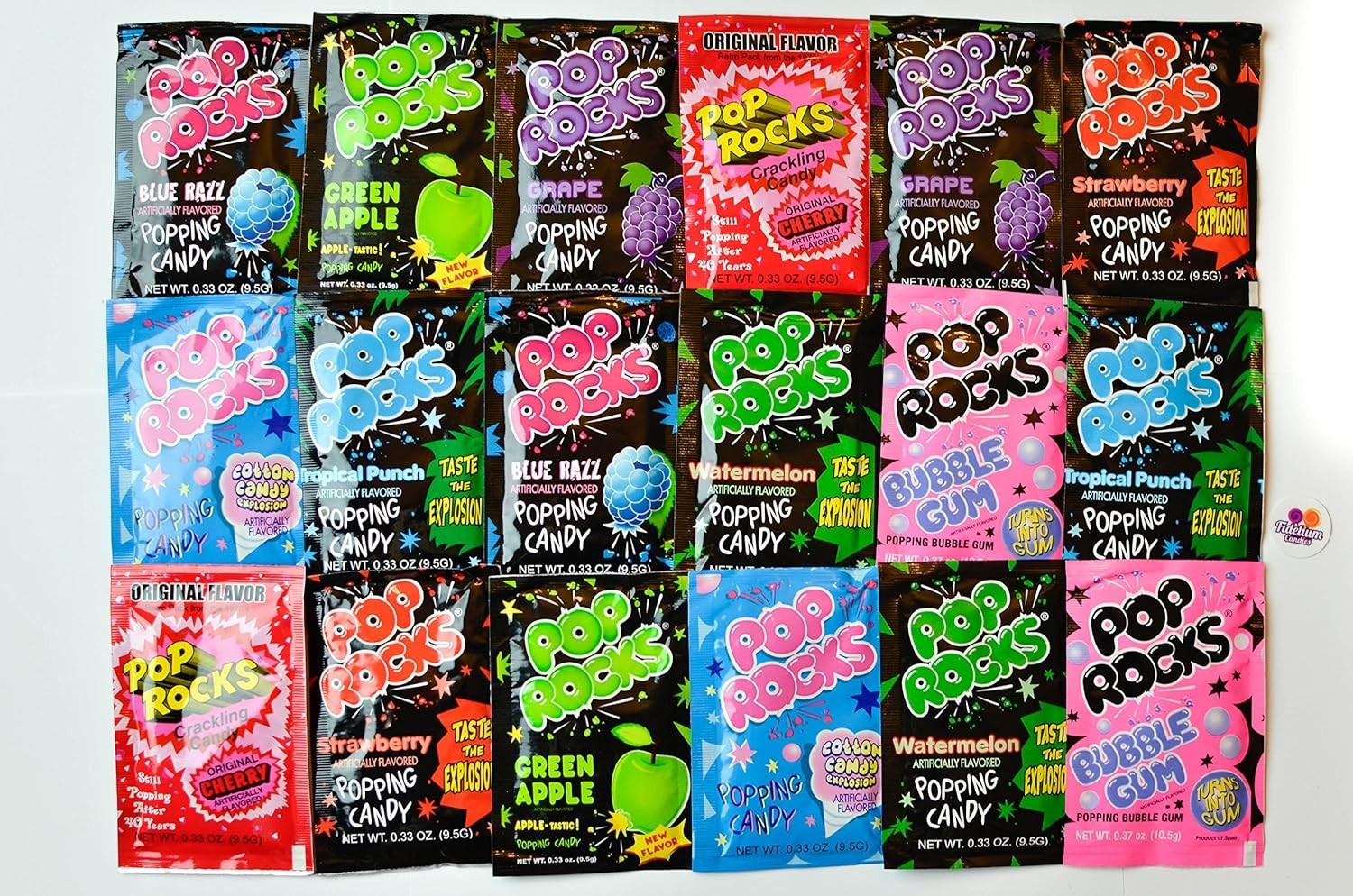 Pop Rocks Candy Ultimate 9 Flavor Assortment 18 Packs Total