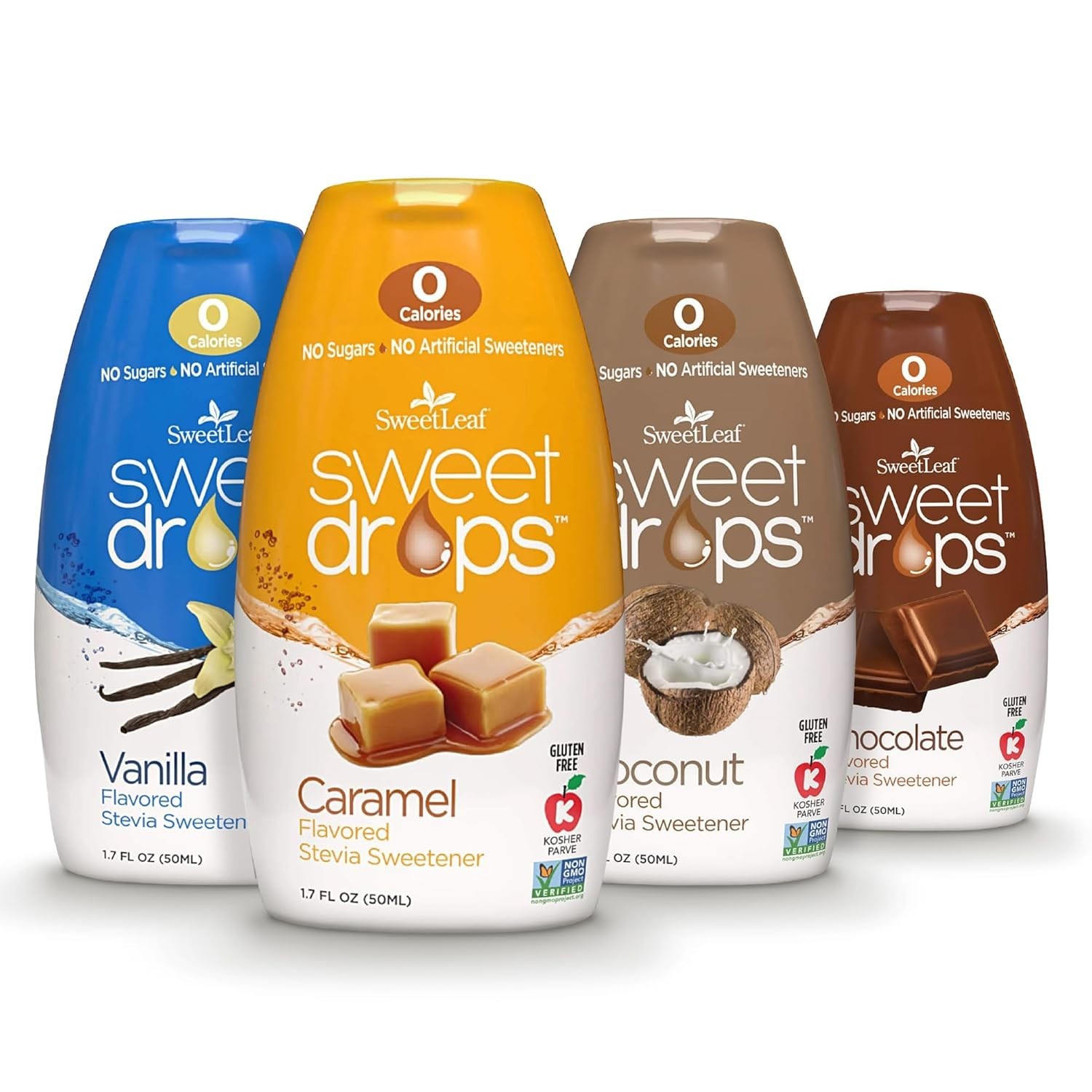 SweetLeaf Sweet Drops Variety Pack – Natural, Keto-Friendly Sweeteners, 1.7 Oz