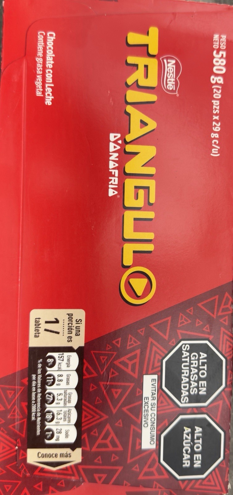 DONOFRIO CHOCOLATE TRIANGULO – Caja X 20 Pzs X 29 g – 580 g