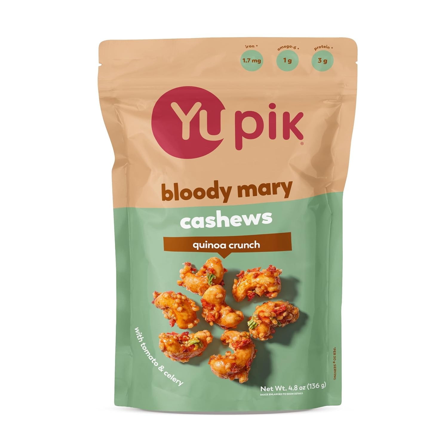 Yupik Bloody Mary Cashews 4.8oz Cocktail Flavored Crunchy