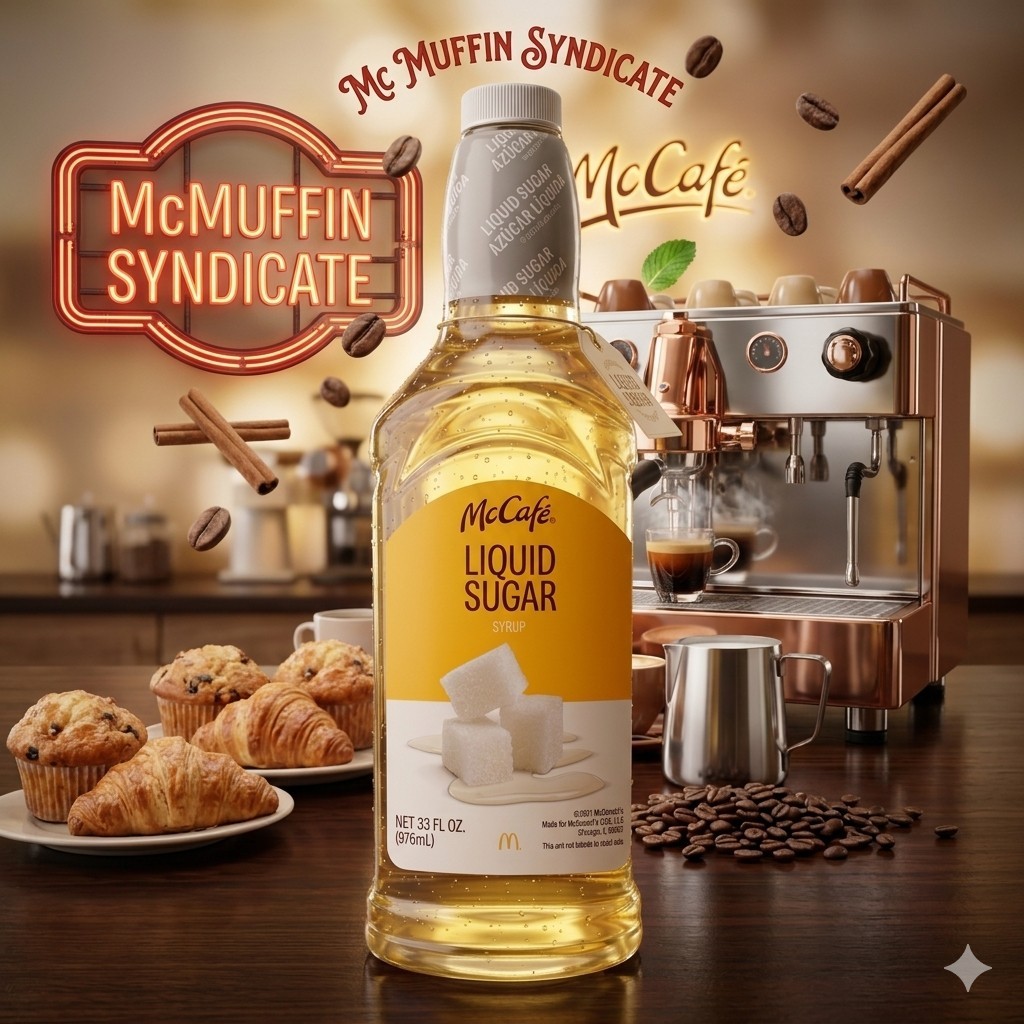 McDonald’s McCafe Liquid Sugar 33 Fl Oz ~ Level Up Your Drink Game ~ Pump Ready