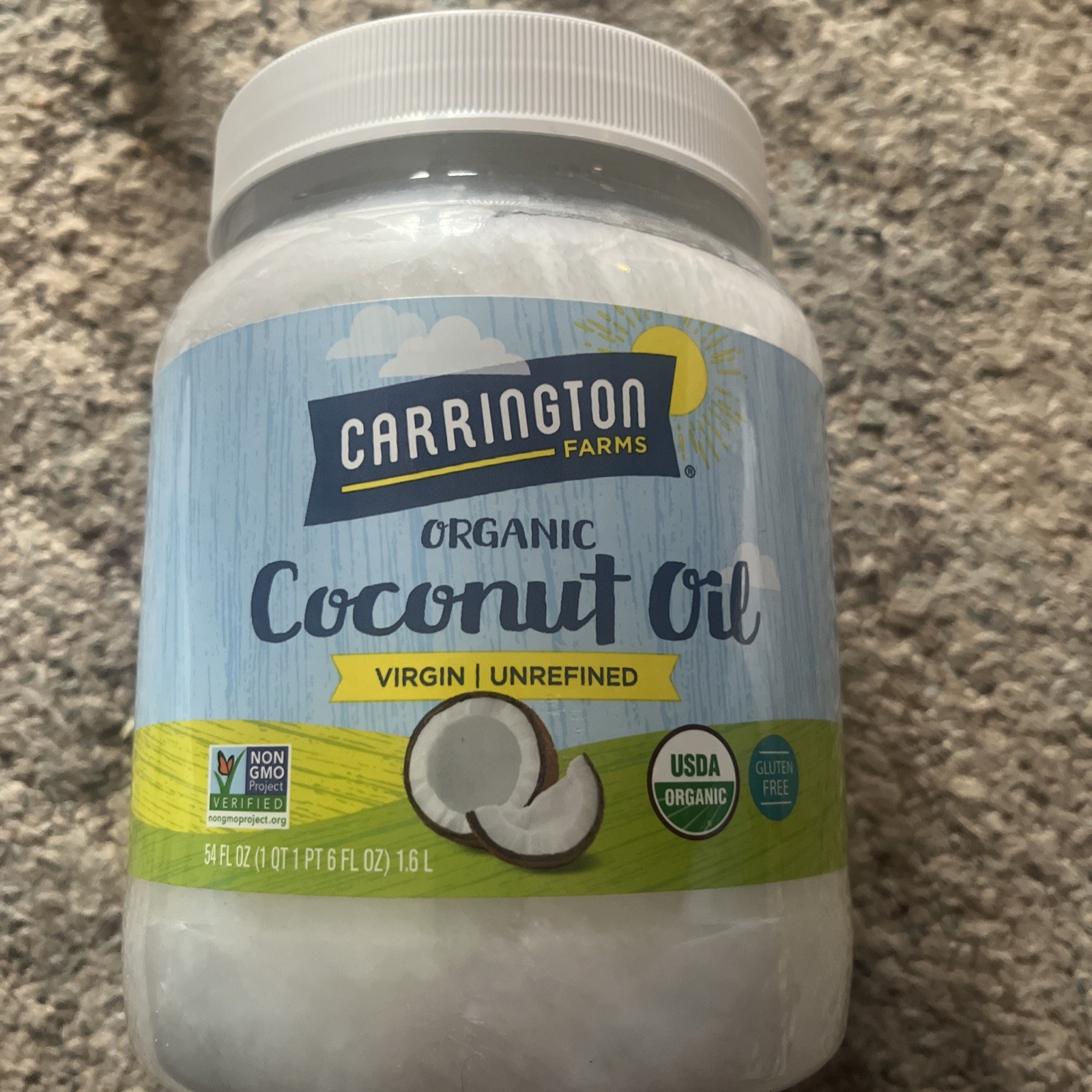 Carrington Farms Unrefined Cold Pressed Virgin Organic Coconut Oil 54 oz
