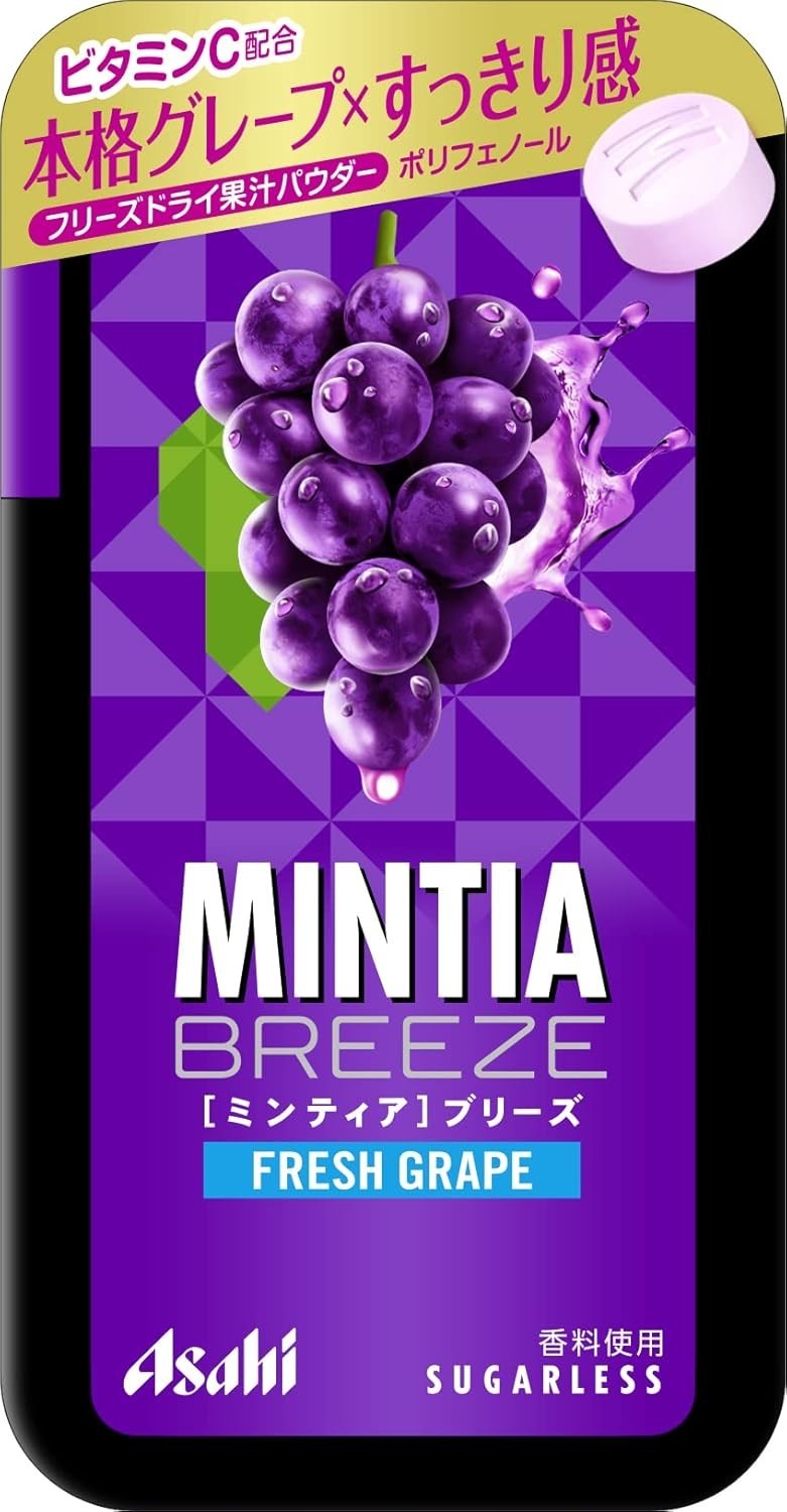 Breath Mints Asahi Group portable Mintia Breeze strong cool Fresh Grape Japan