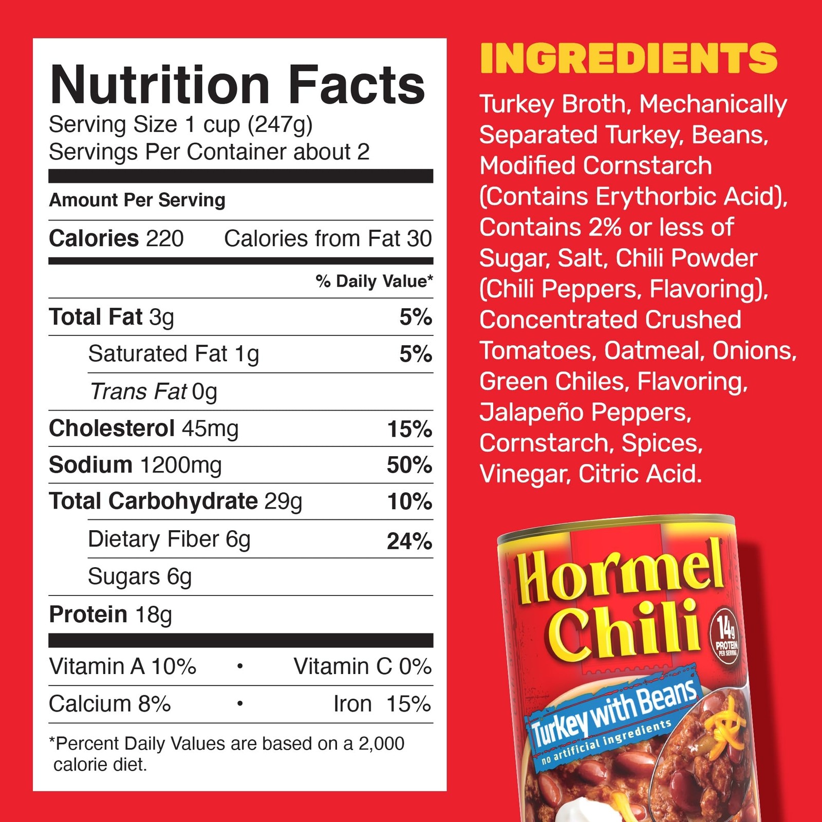 Hormel Chili Turkey with Beans, 15 Ounce Pack of 12