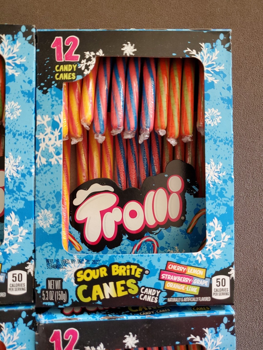 6X Trolli Sour Brite Candy Canes 12 Count Exp 12/27