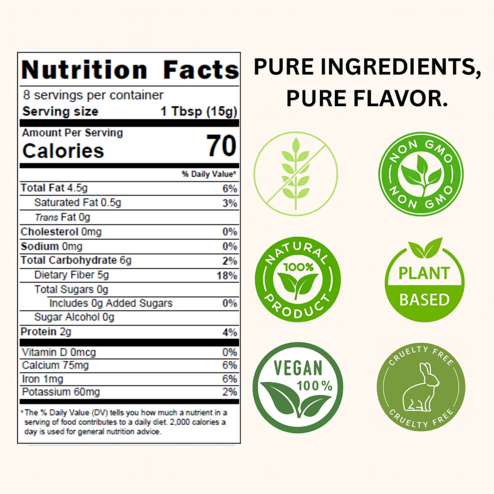 Pure Chia Seeds – 100% Non-GMO Superfood for Health & Nutrition – 5 LBS