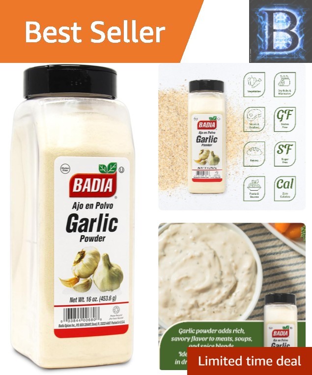 Authentic Garlic Powder 16 oz – Freshly Ground & No Additives, Gluten Free