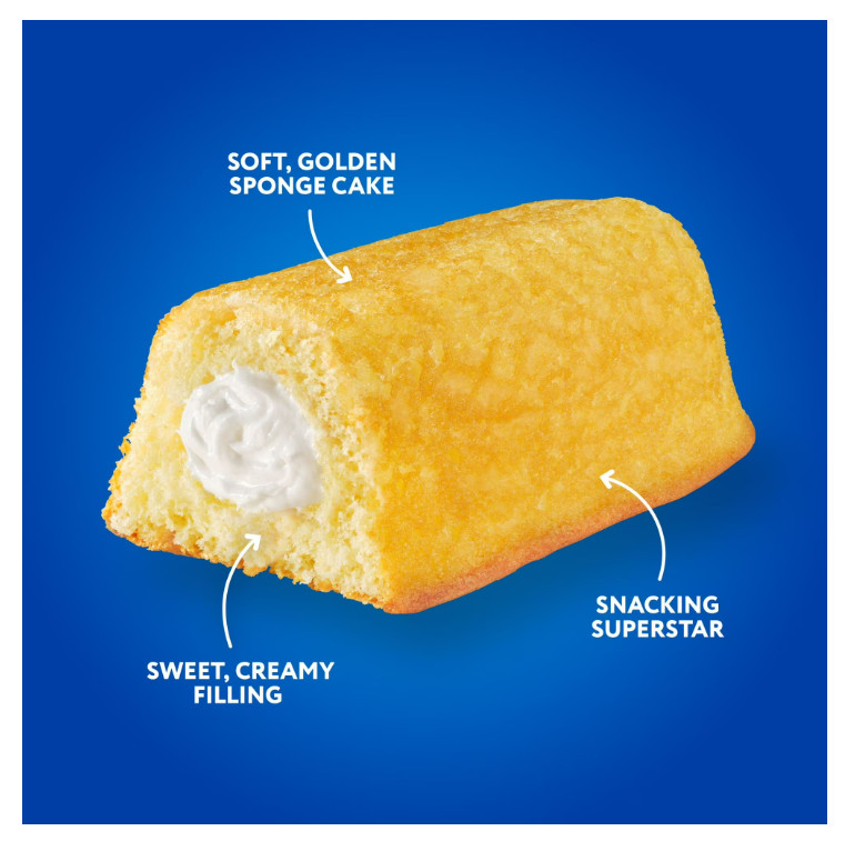 Hostess Twinkies Snack Cakes, Golden Sponge Cake with Crème Filling, 21.73 oz Bo
