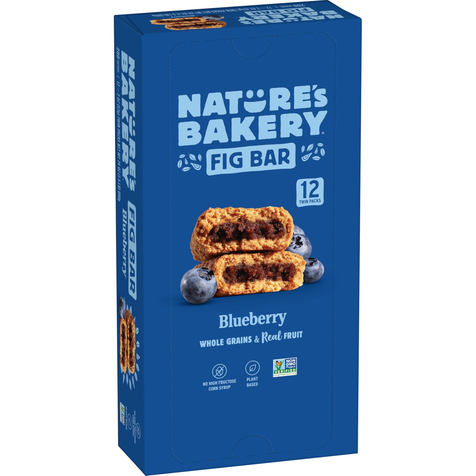 Nature’s Bakery Whole Wheat Fig Bars, Blueberry, Real Fruit, Vegan, No