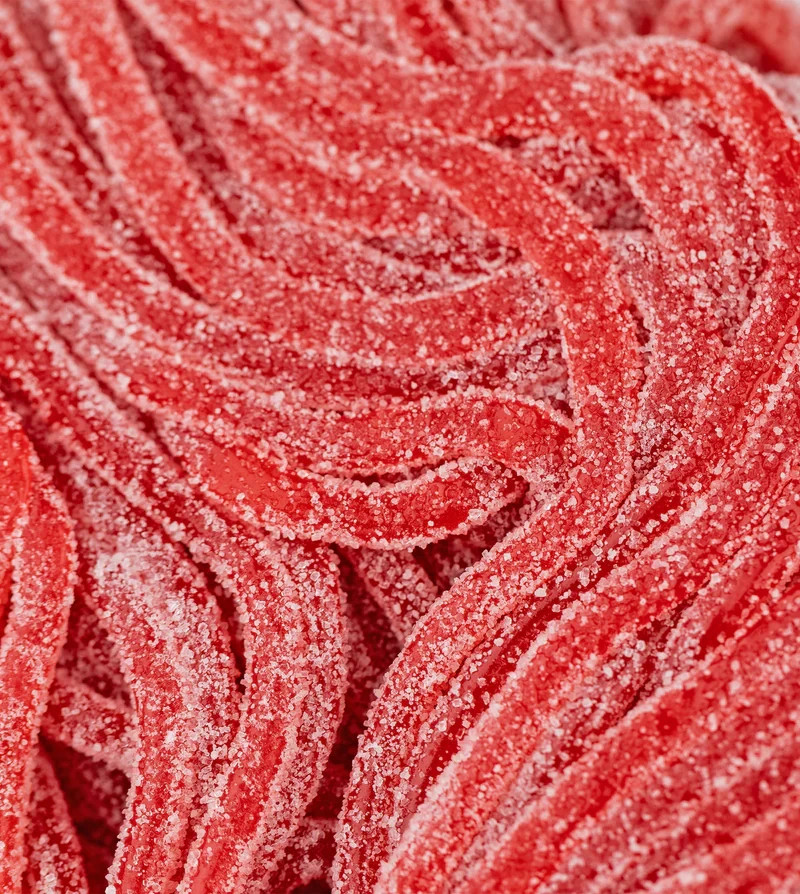 Gustaf’s Sour Strawberry Laces – 2 lb Bag (Available in Packs of 1, 2, or 3)