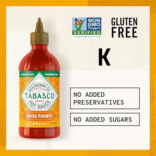 Salsa Picante Thick Mexican Hot Sauce Authentic Peppers Garlic Spices 16.2 Fl Oz