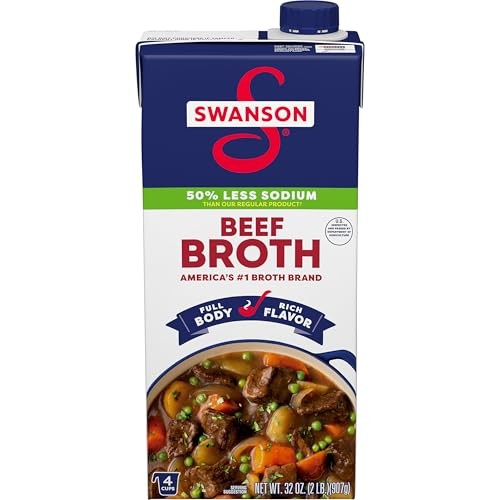 Low Sodium Beef Broth 32oz Carton Soup Base