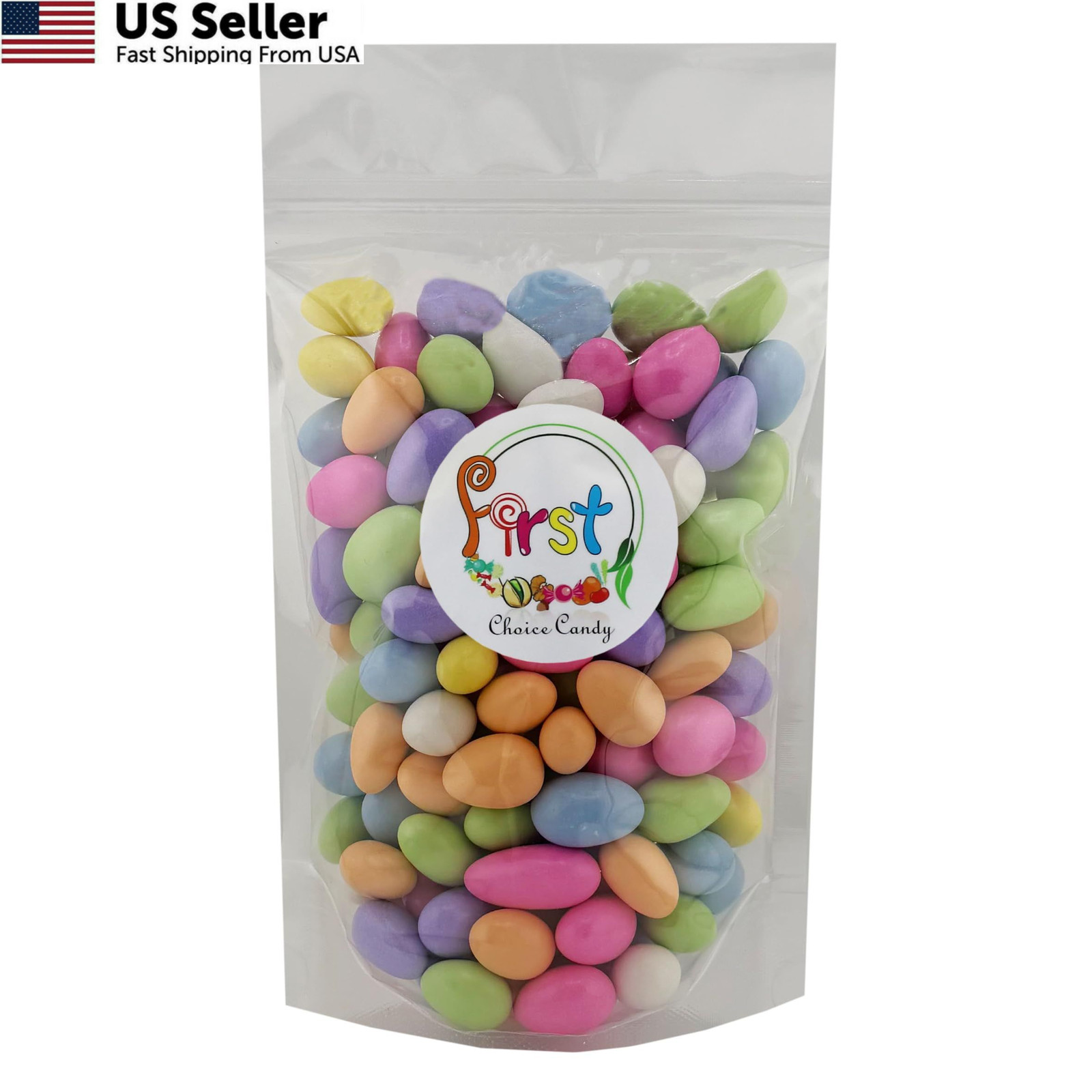 FirstChoiceCandy Jordan Almonds 1 Pound (Pack of 1), Assorted Pastel Colors