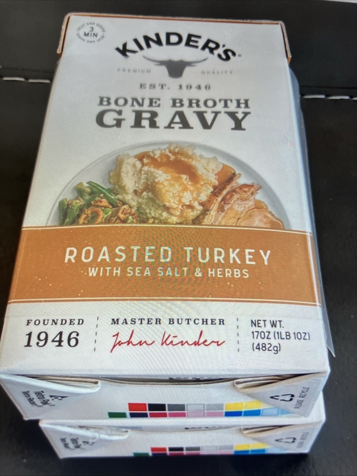 2 PACK Kinder’s Roasted Turkey Bone Broth Gravy BB DATE 10/2027