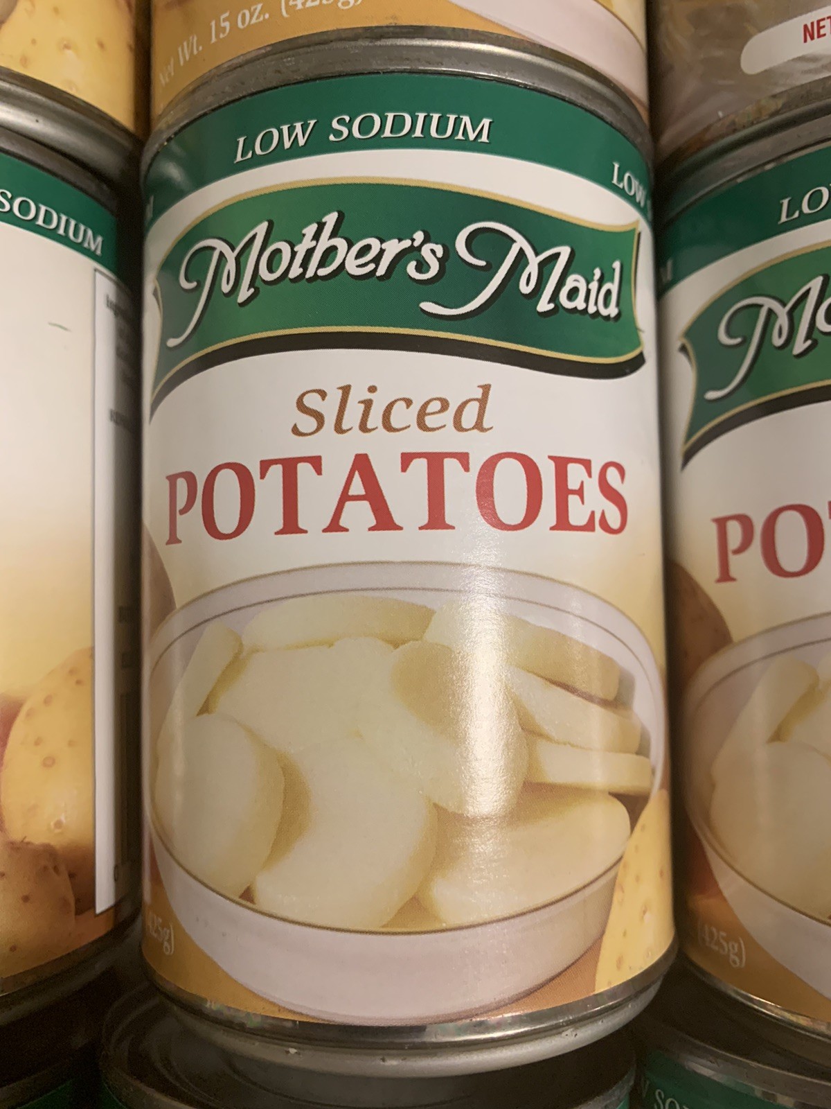 Lot of 12 Canned Potatoes Mother’s Maid Michigan Cans Fresh Potato Low Sodium