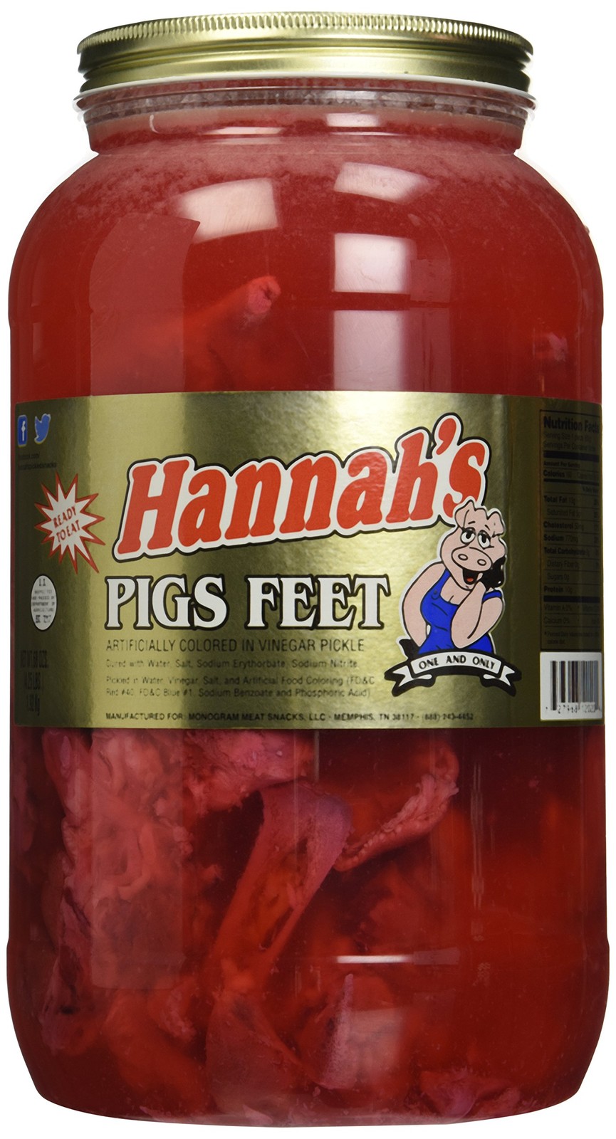 Pickled Pigs Feet 10-12 ct. Gallon Jar