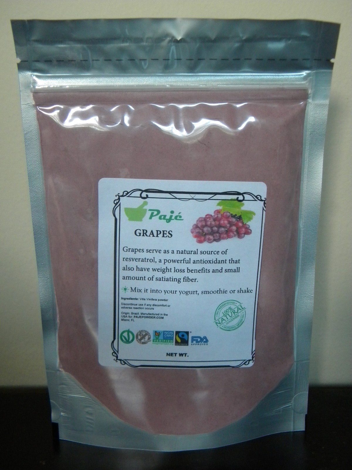 GRAPES powder 8oz 1/2LB – antioxidant red resveratrol, weight loss – PAJE