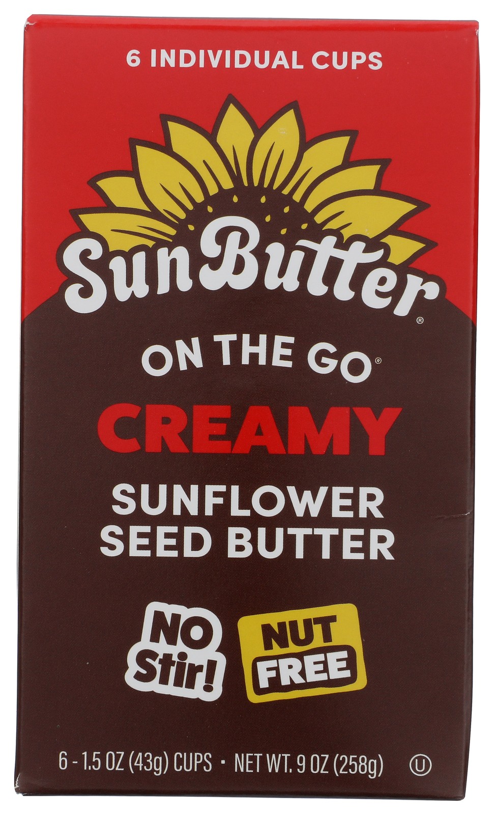 Sunbutter On The Go Creamy Sunflower Seed Butter 6 Individual Cups 1.5 6 Pack