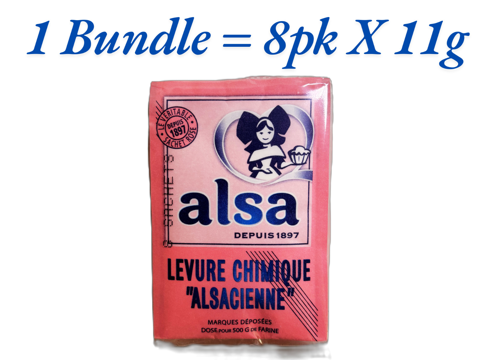 Alsa – French Baking Powder For Cakes, Bakers Favorite-0.38oz- Set of 8