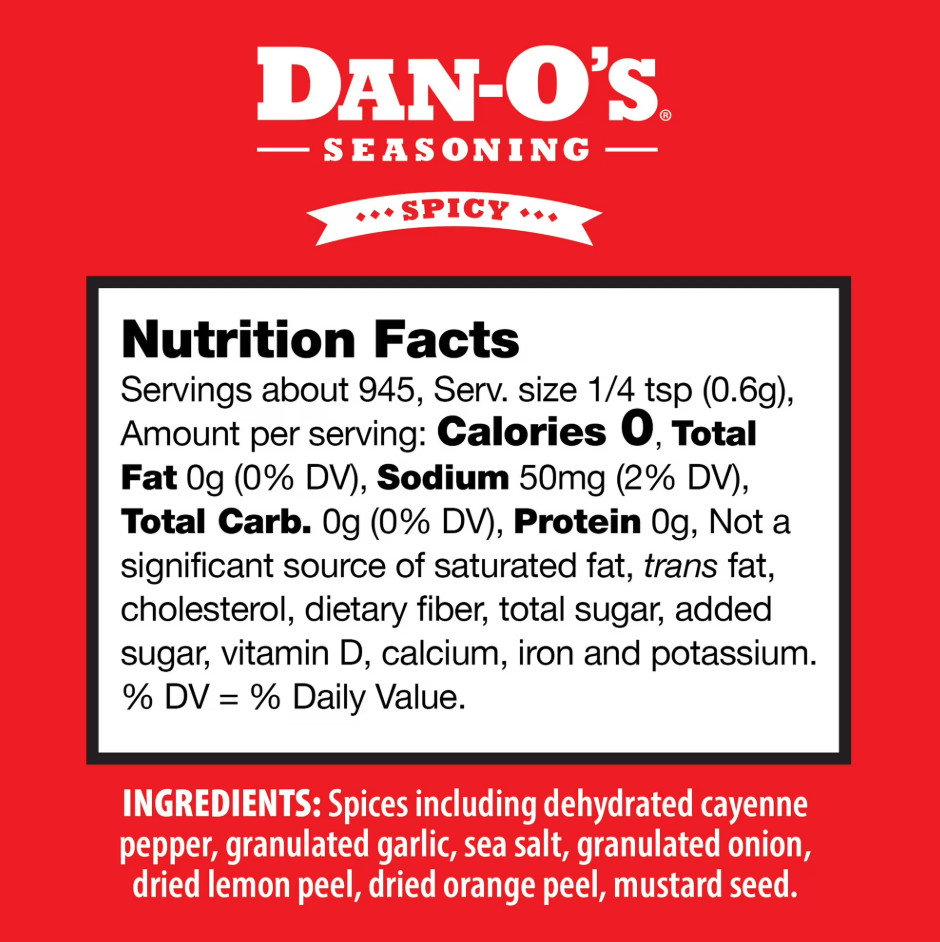 2-Pack Dan-O’s Spicy Seasoning 20 oz.