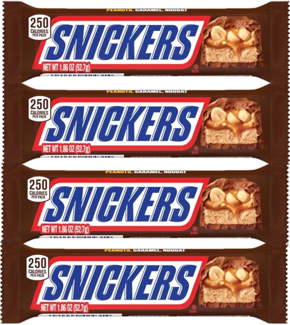 24 SNICKERS BARS CHOCOLATE PEANUTS exp March 2025