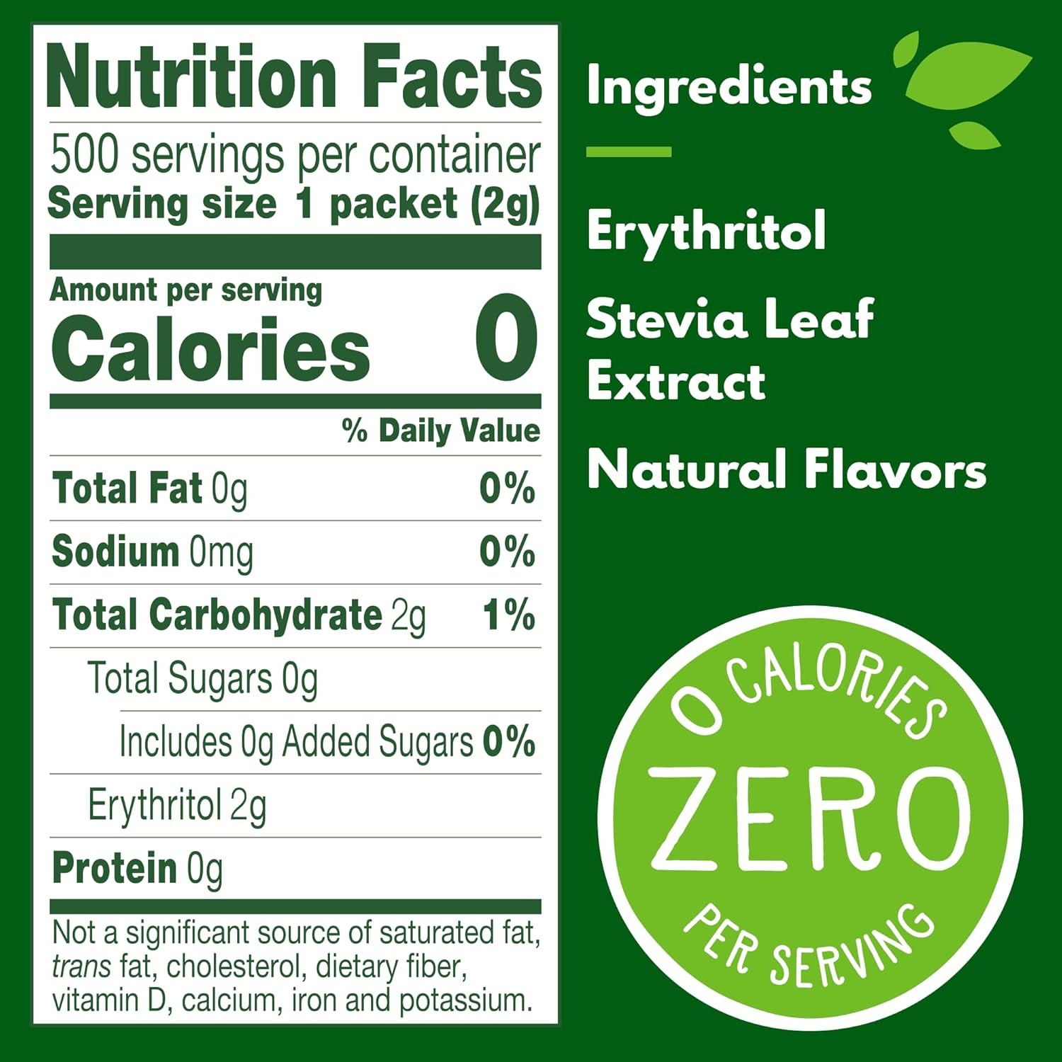 Truvia Original Calorie-Free Sweetener from The Stevia Leaf, 500 Count 35.25 oz