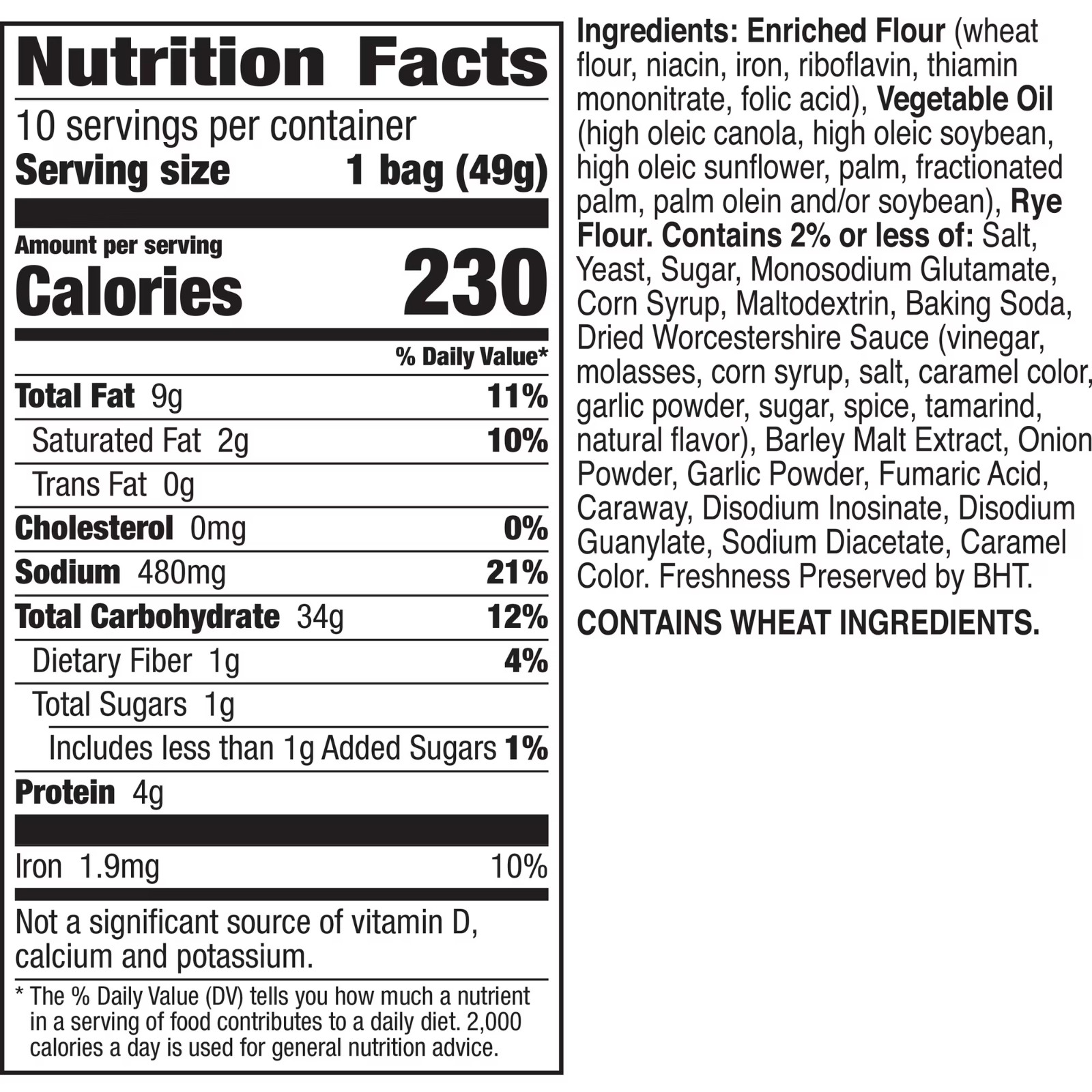 Gardetto’s Original Recipe Snack Mix, Single Serve Bags Multipack, 10 Ct, 17.5oz