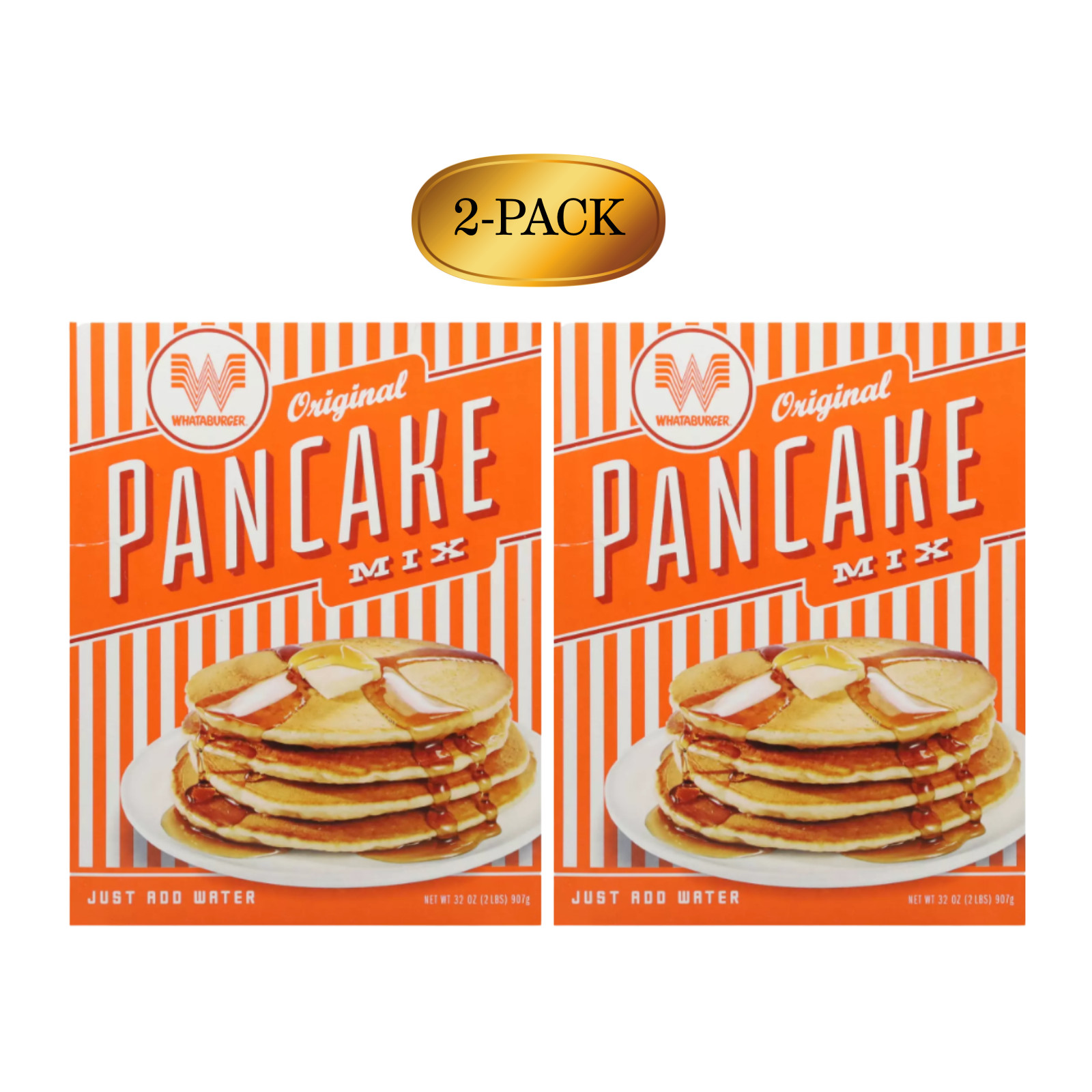 Whataburger Pancake Mix 32 oz (2-Pack) | Texas Breakfast Set | Fresh Stock