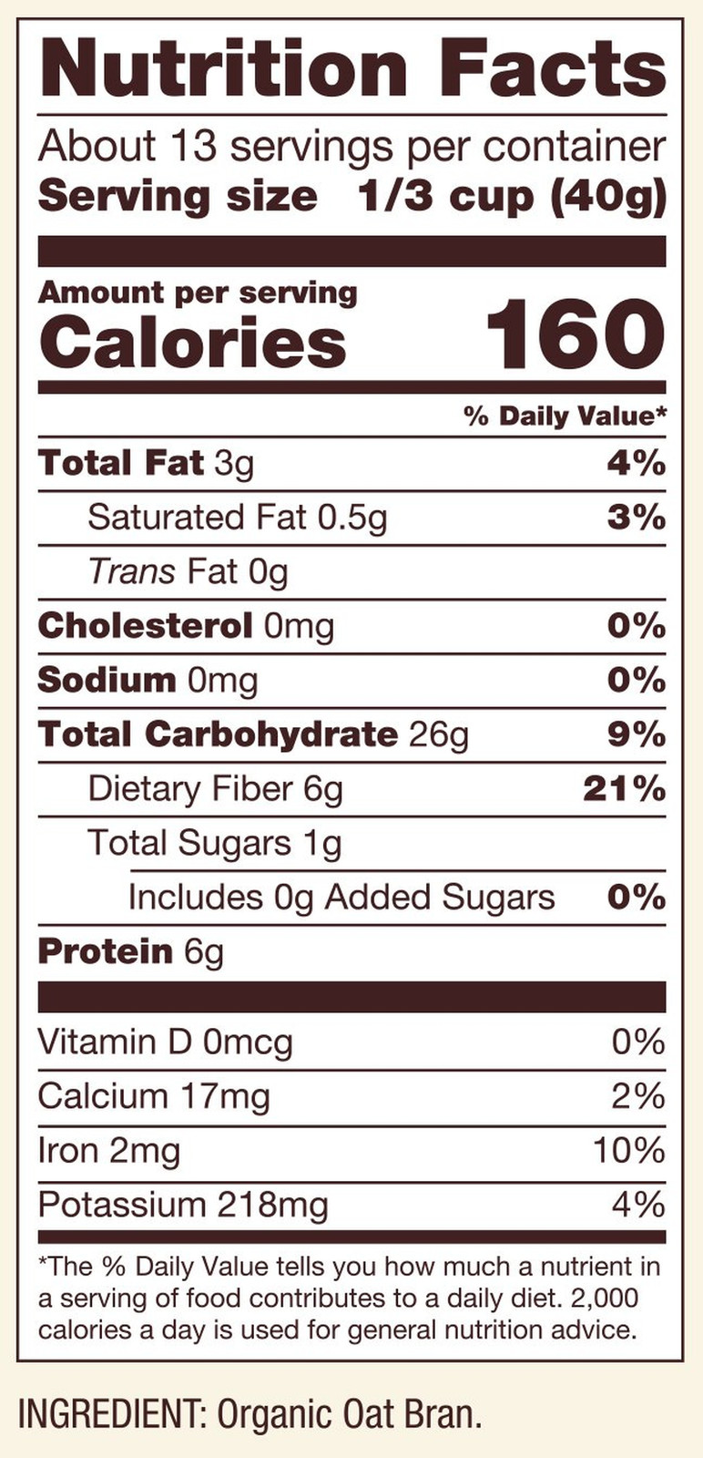 Organic Oat Bran, 18Oz (Pack of 4) – Non GMO, Vegan, Kosher