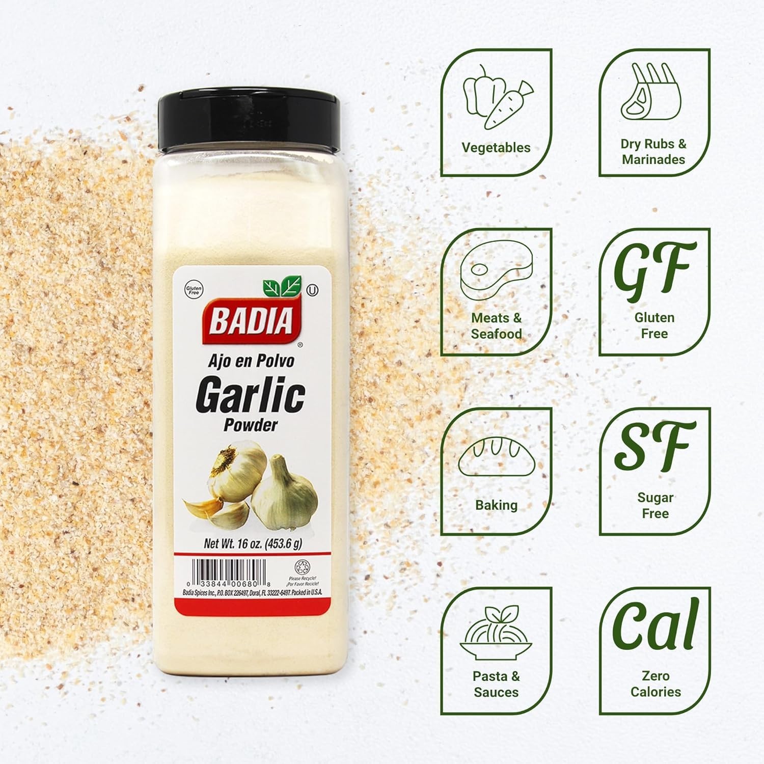 Authentic 16 oz Garlic Powder – Pantry Essential