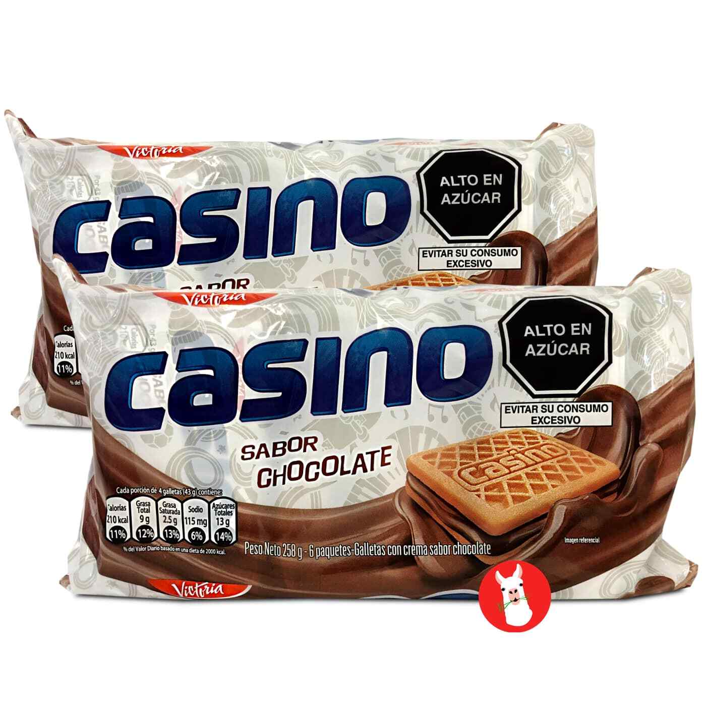 Victoria Galletas Casino con Crema Sabor Chocolate 2 pack