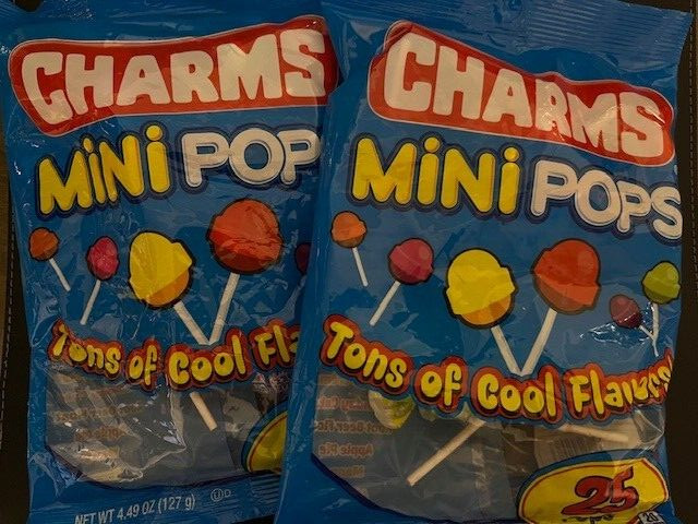 Charms Mini Pops Assorted Flavors Lollipops/Suckers Party Favor Candy- 2 BAGS