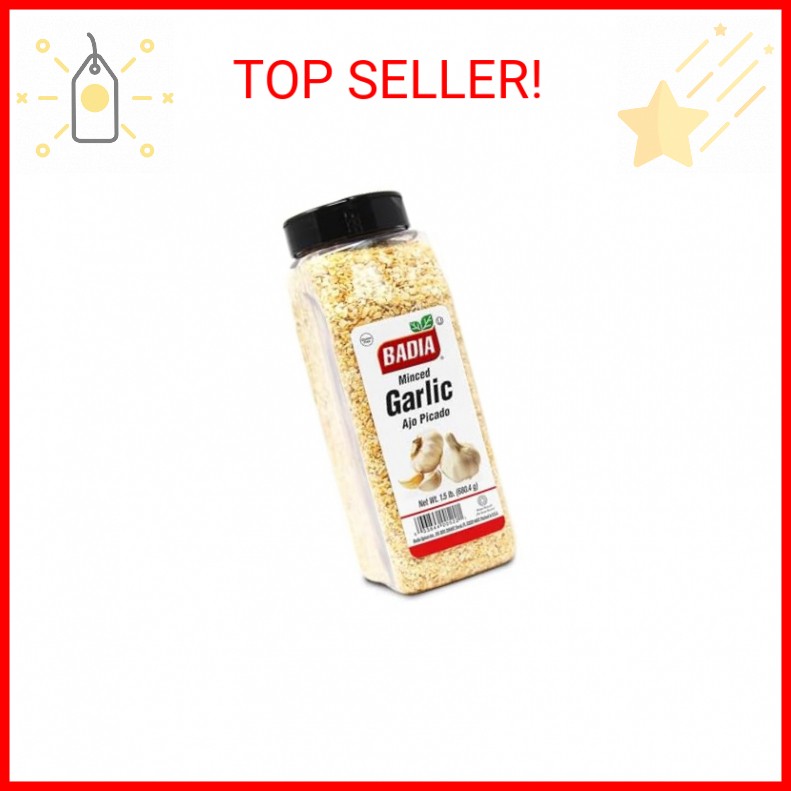 Badia Garlic Minced, 1.5 Pound – All-Natural, Non-GMO, Dehydrated Garlic Seasoni