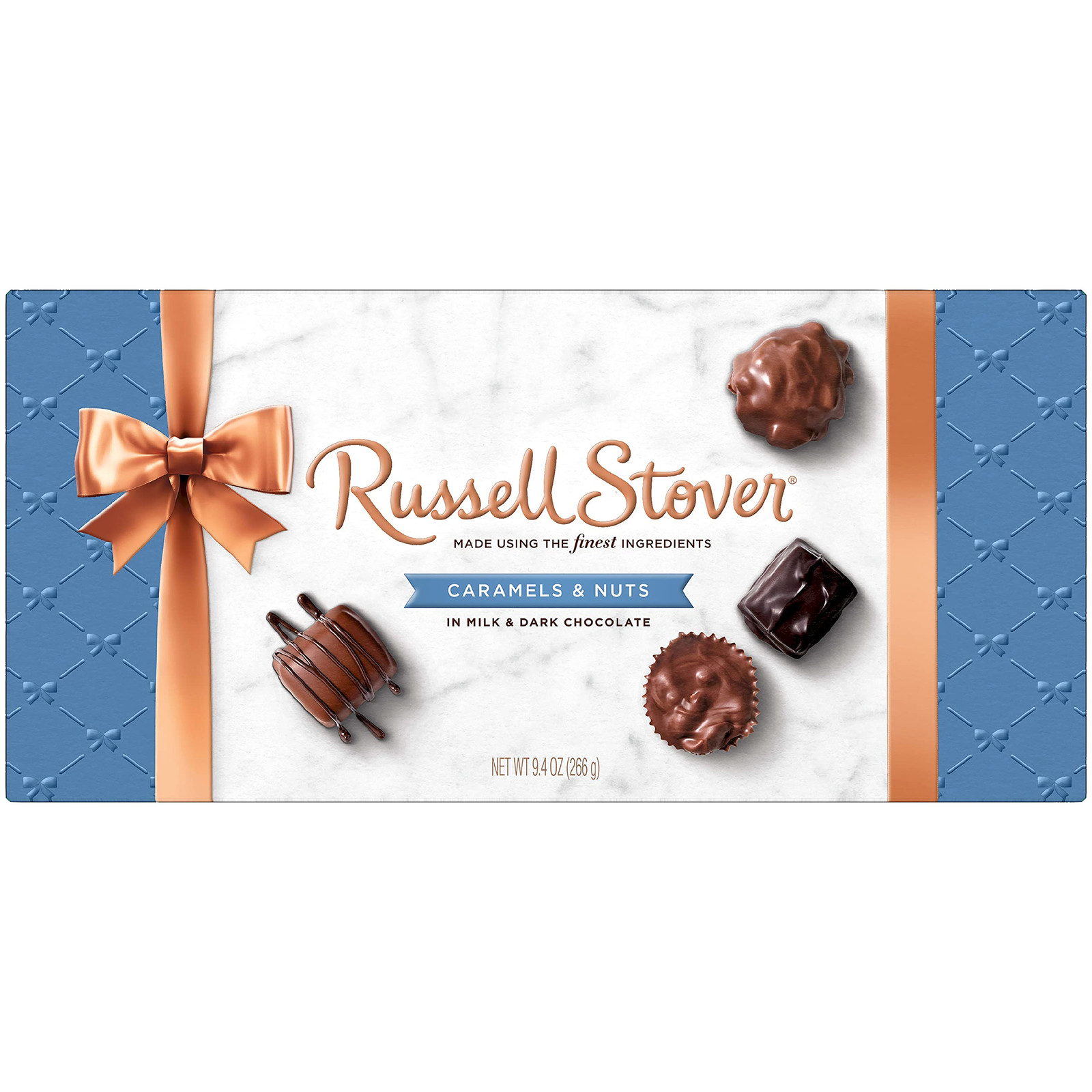Russell Stover Caramels and Nuts Gift Box Assorted Chocolates 9.4oz