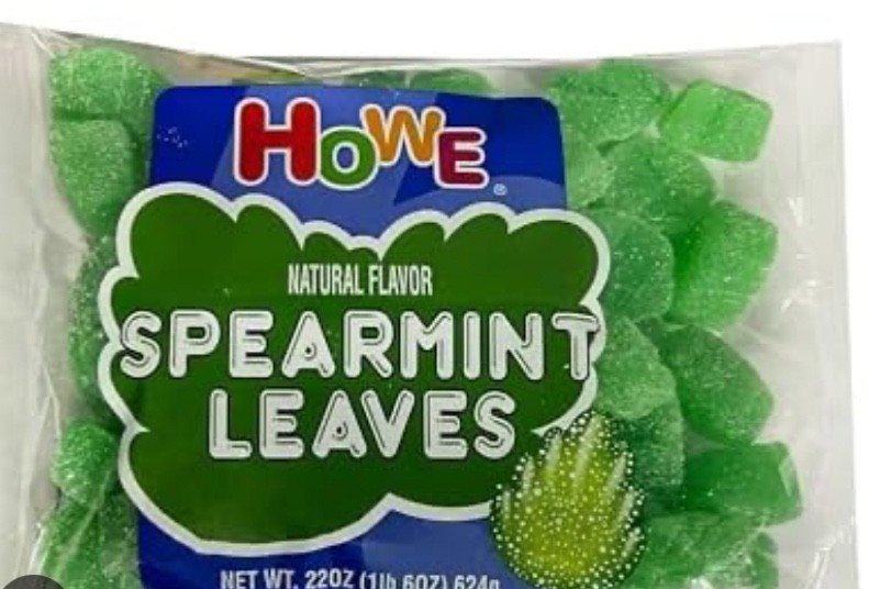 6-22 oz bags howe spearmint slice chewy candy free shipping over 8lbs total