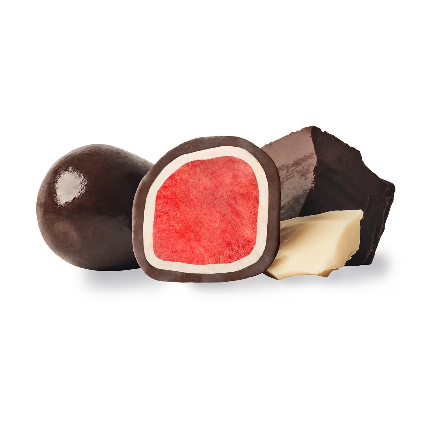 Tru Fru Dark and White Chocolate Freeze-Dried Strawberries, 13 oz Free Sipping
