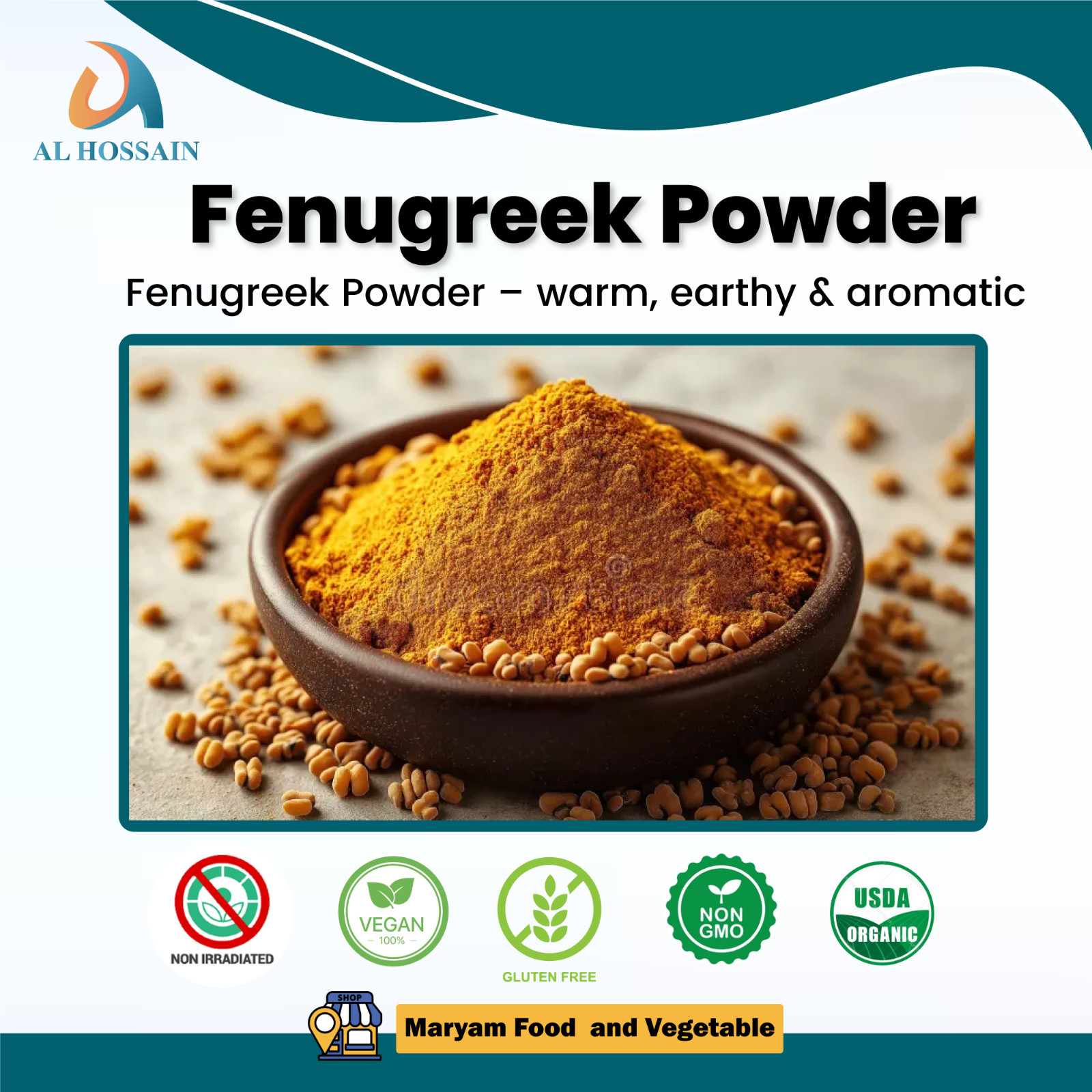 Natural Fenugreek Powder 250g |Ground Methi Spice for Cooking, Curry & Seasoning
