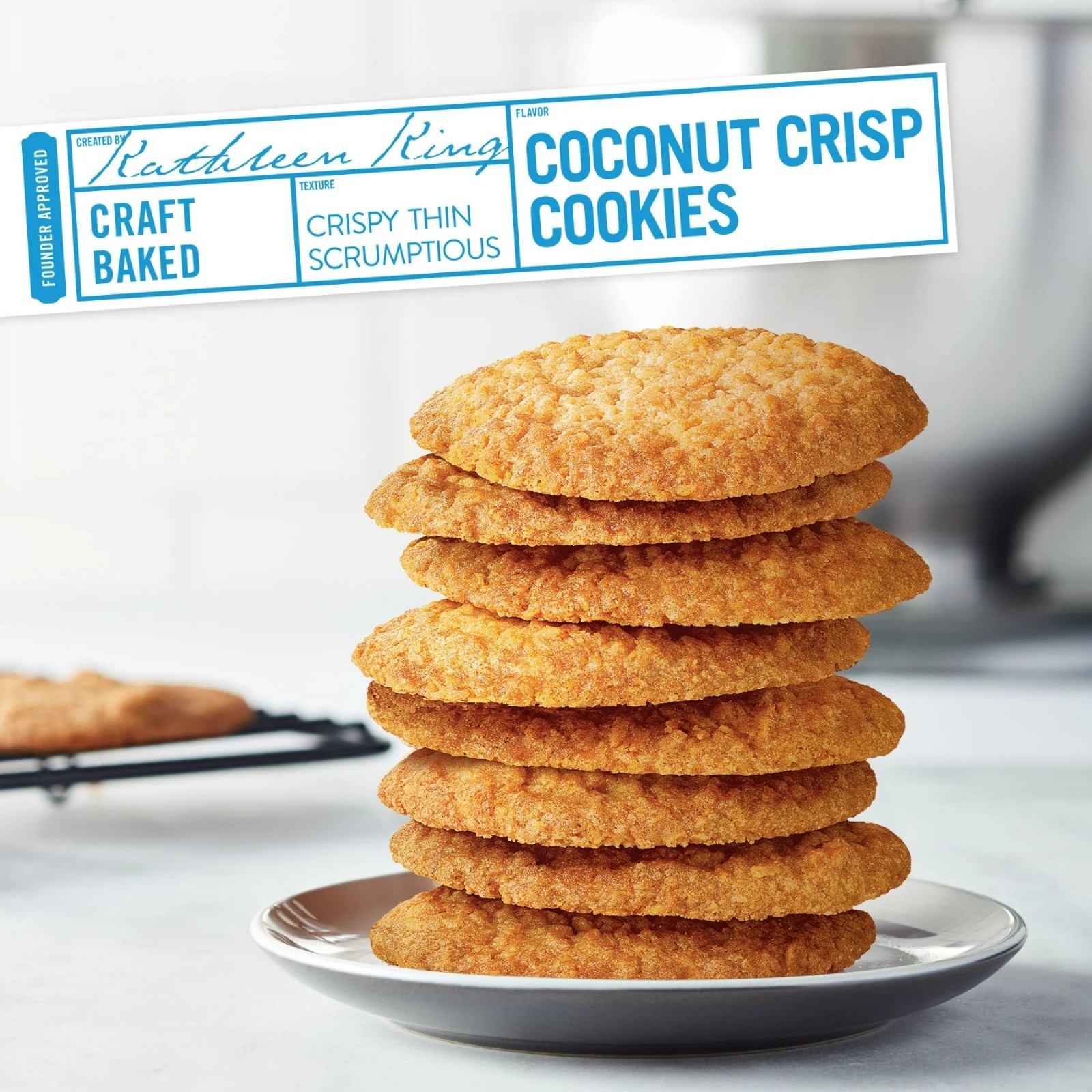 5x TATE’S BAKE SHOP Coconut Crisp Cookies – 7 oz Bag – 5 PACK