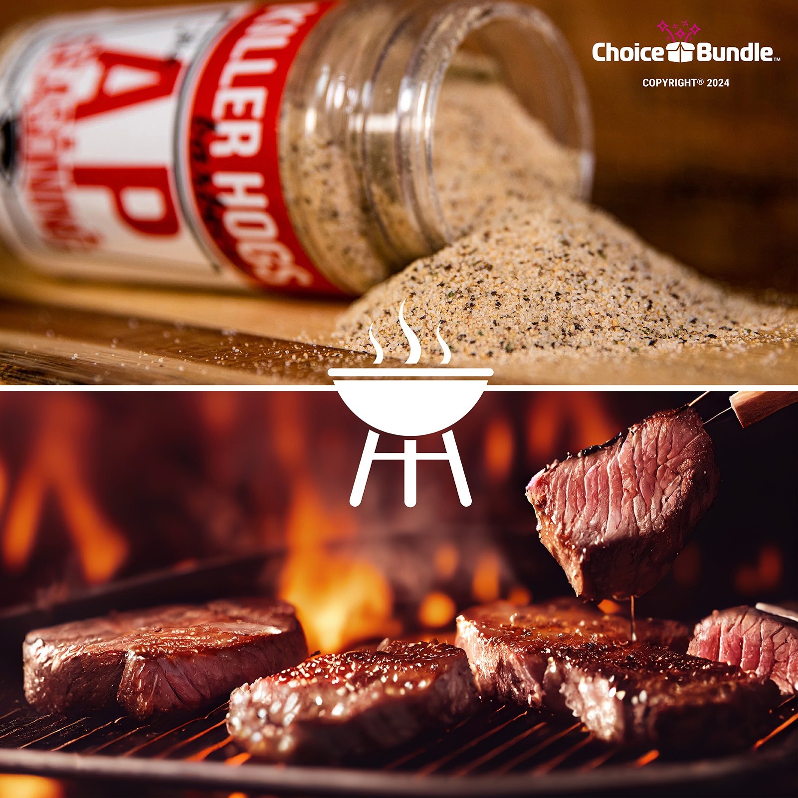 Killer Hogs AP All Purpose & The BBQ Rub Variety 2 Pk 25 oz + Guide & Opener