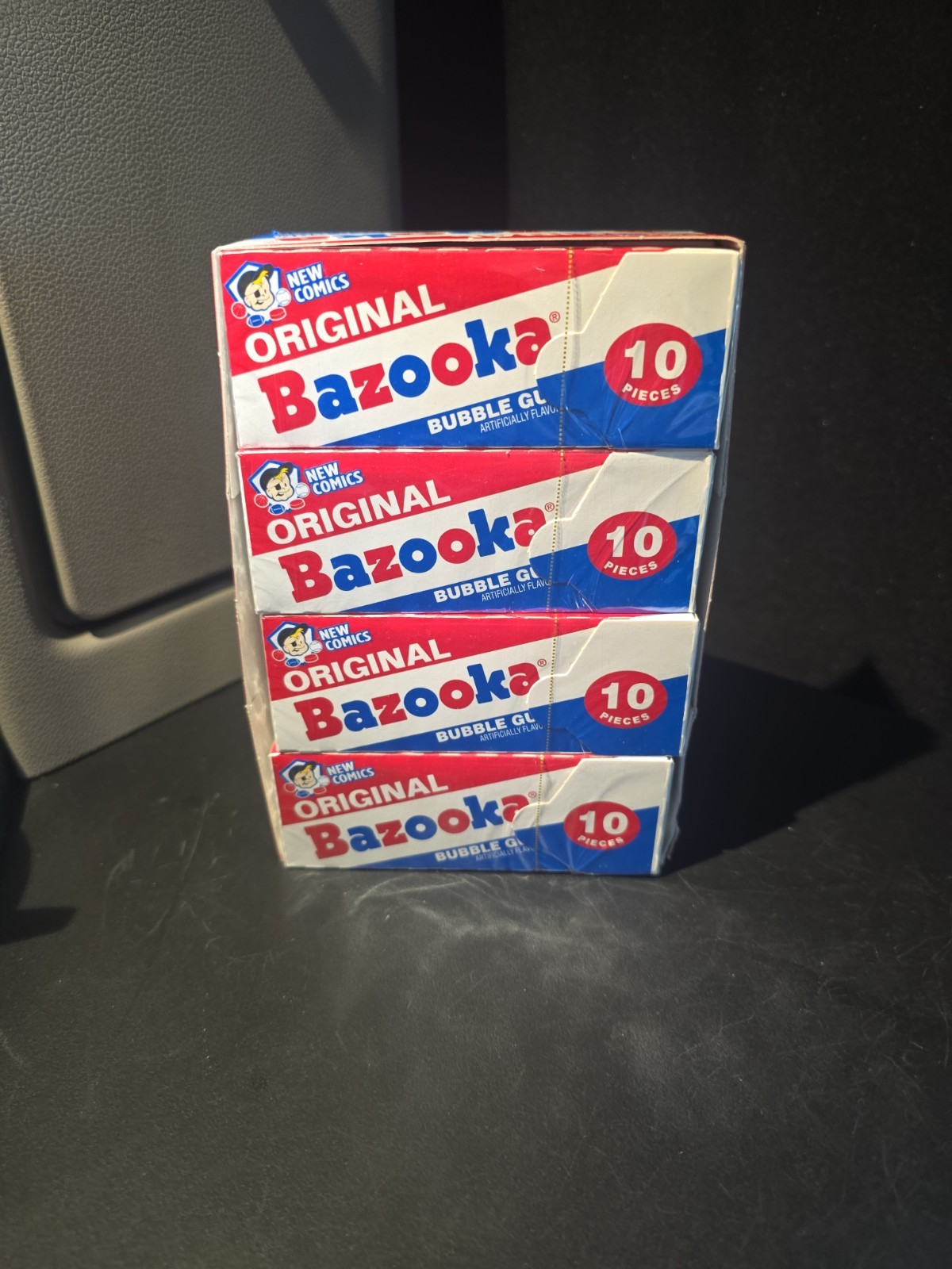 12-PACK DISPLAY BOX BAZOOKA ORIGINAL FLAVOR BUBBLE GUM+COMICS 10 PC PER PACK=120