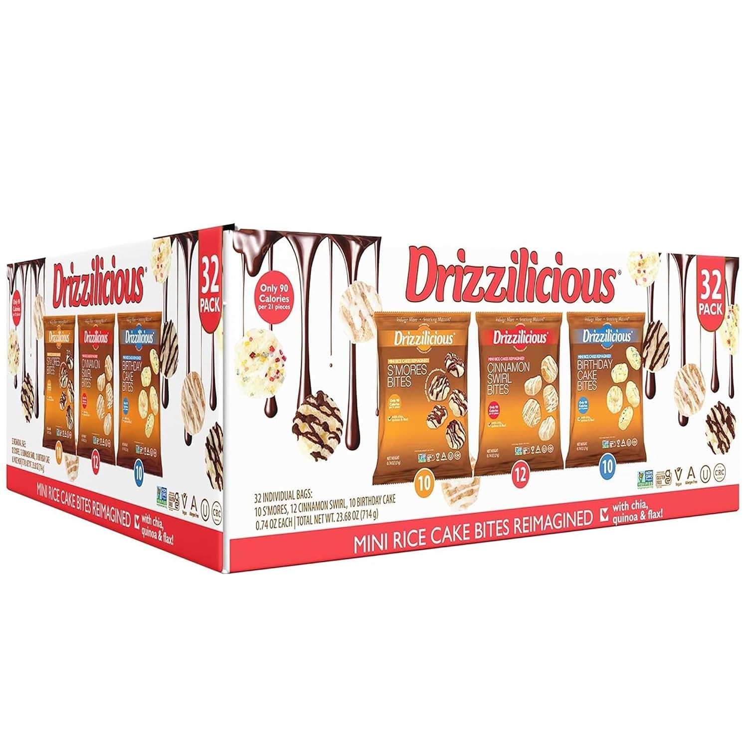 drizzilicious mini rice cakes
